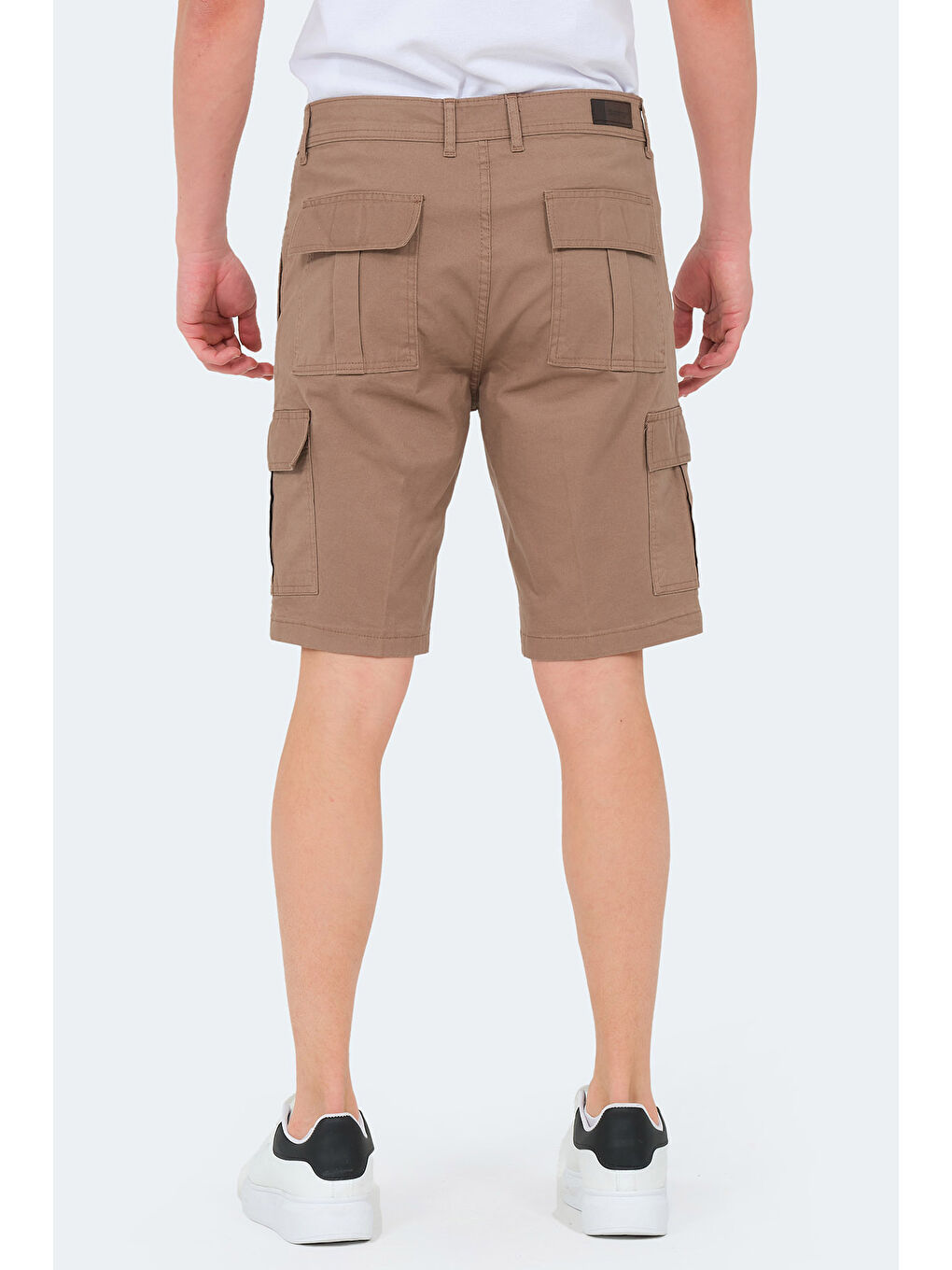 Kahverengi EARNINGS Erkek Cepli Kargo Toprak Şort-5