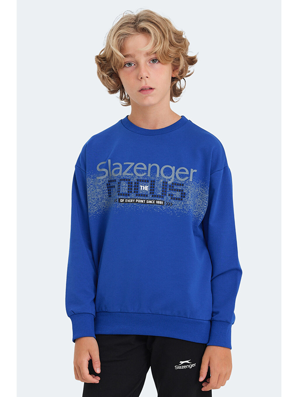 LAST Unisex Çocuk Saks Mavi Sweatshirt-2