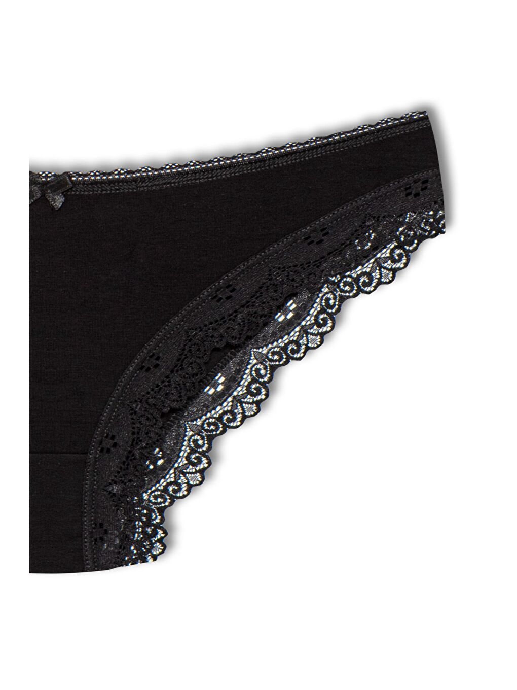 Kırmızı Pamuklu Düşük Bel Paçası Dantel Basic Kadın Külot 3'lü-6