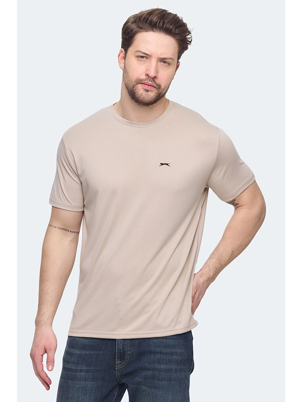 KRATER Erkek Bej Tişört-5