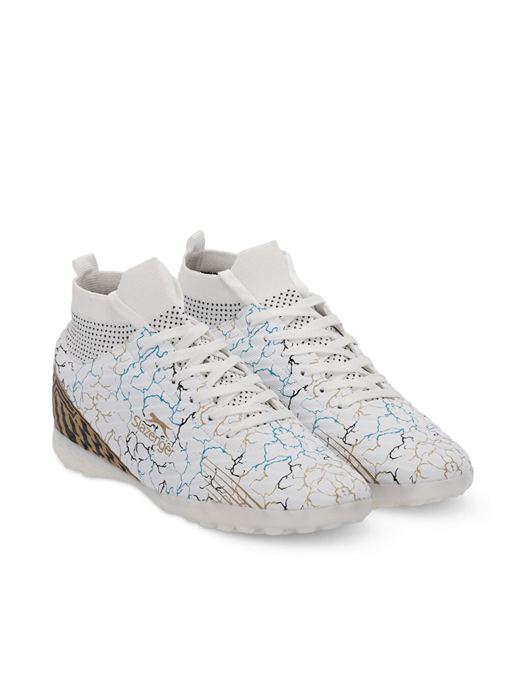 CORNER Erkek Halı Saha Beyaz / Mavi Futbol Ayakkabısı-1