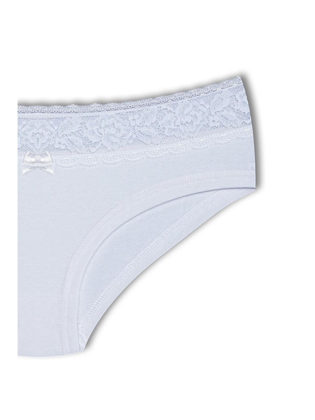 Siyah Pamuklu Beli Dantel Detaylı Hipster Kadın Külotu 3'Lü-5