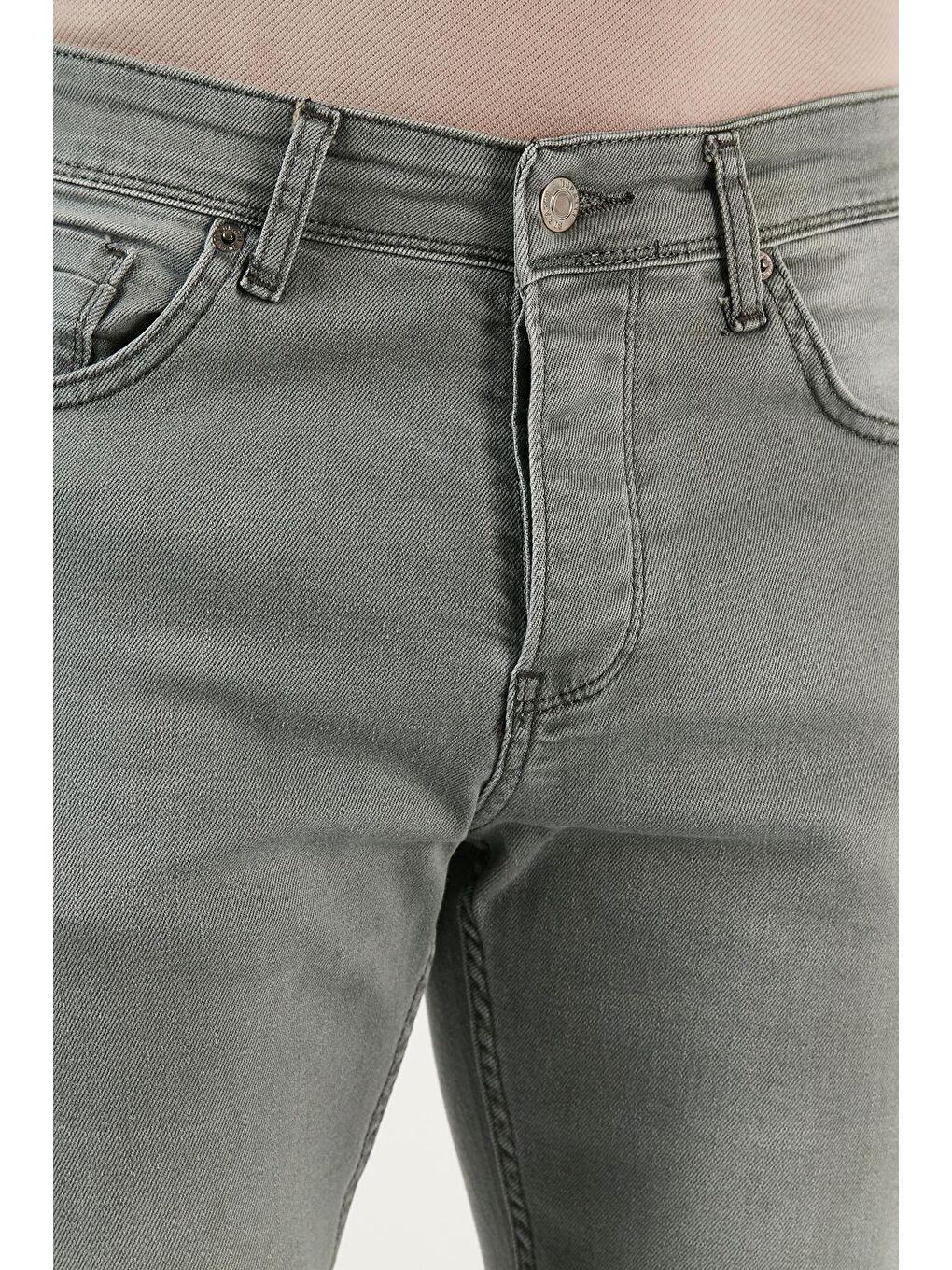 Buratti Haki Pamuklu Normal Bel Regular Fit Jeans 6440303 - 4