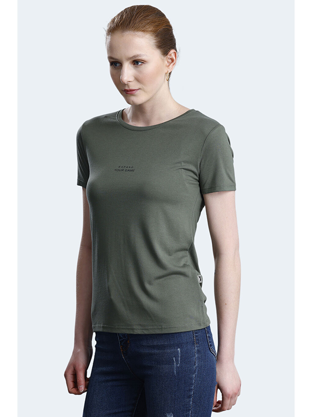 PAYTONS Kadın Haki Tişört-5