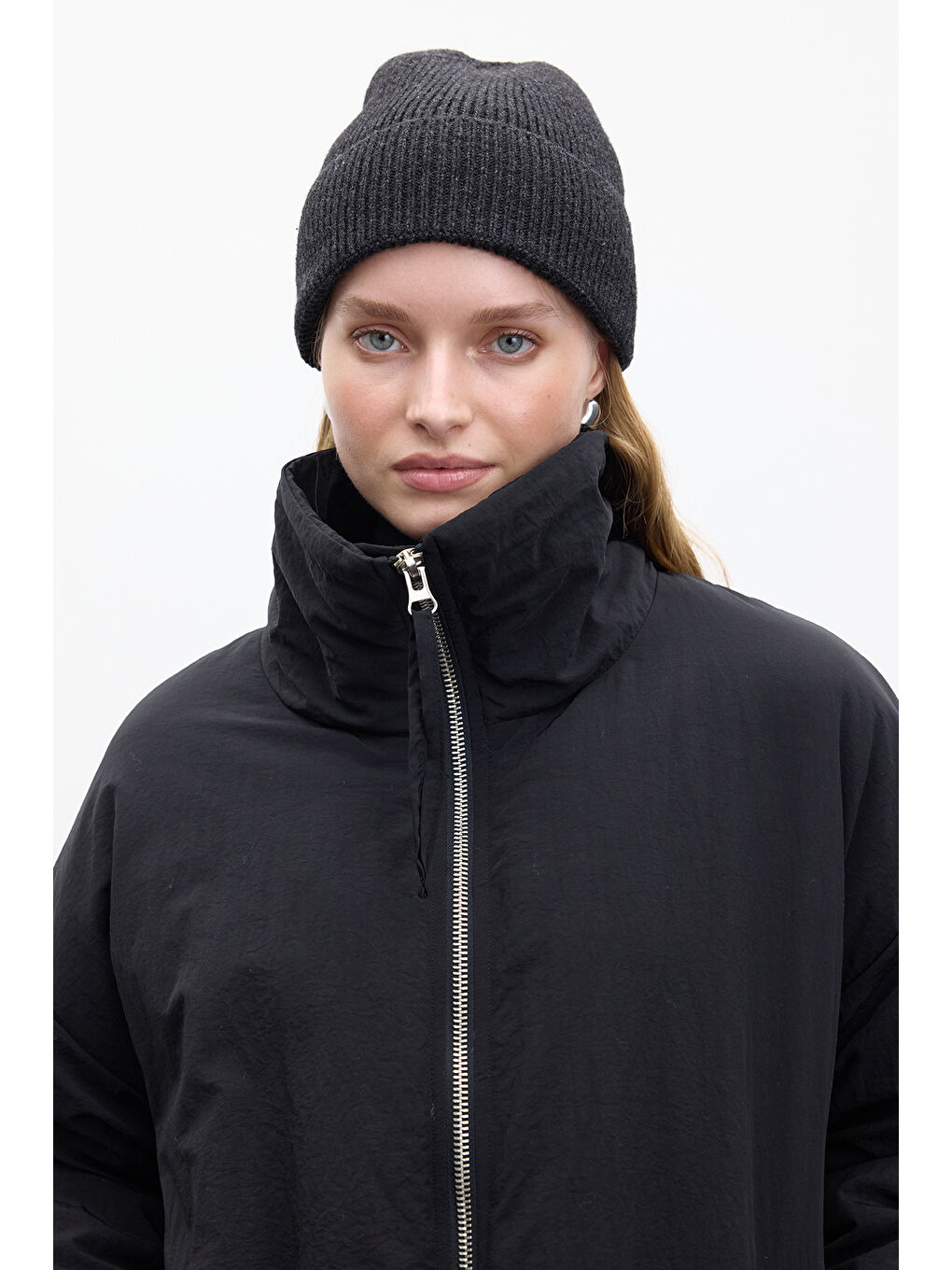 Fermuarlı Mont Siyah-3