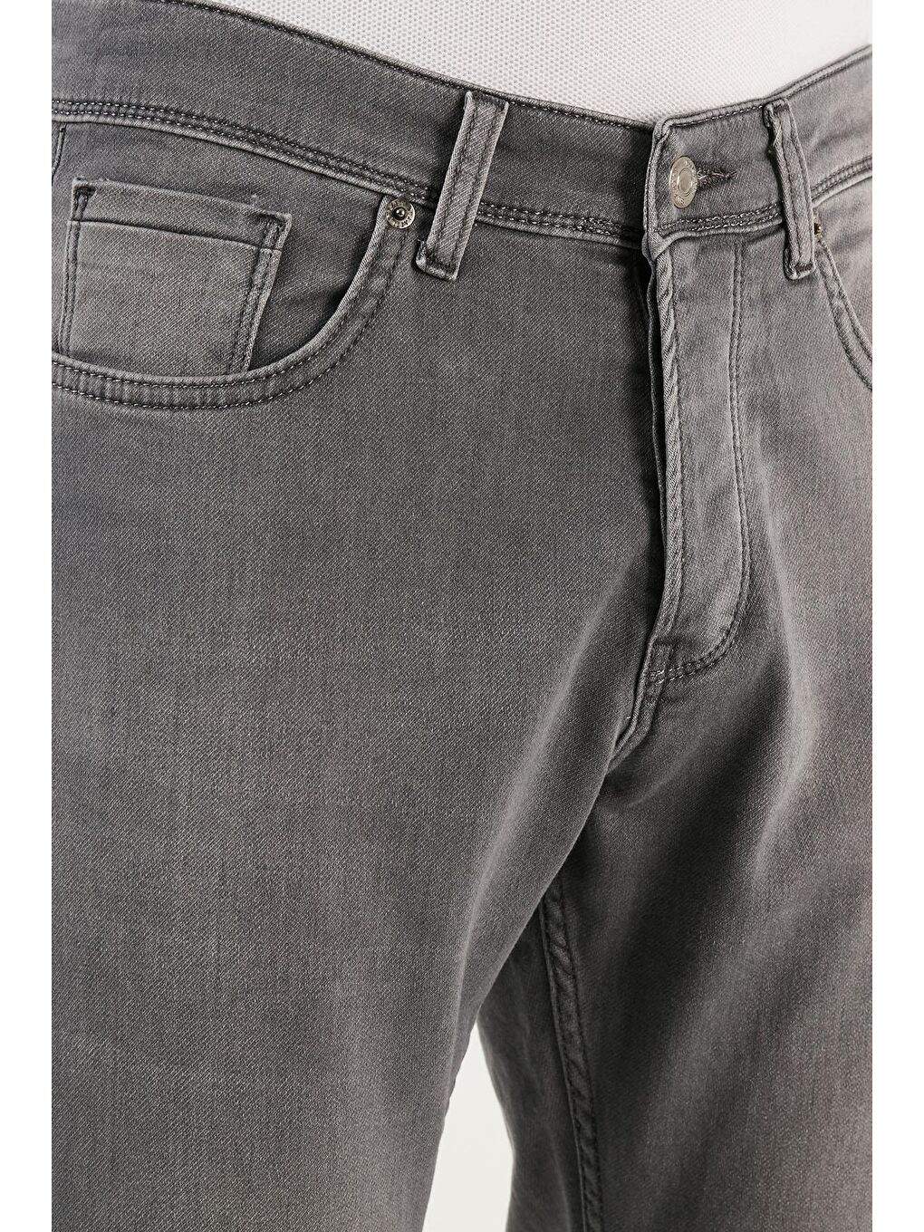 Buratti Koyu Gri Pamuklu Normal Bel Regular Fit Düz Paça Jeans 6440301 - 4