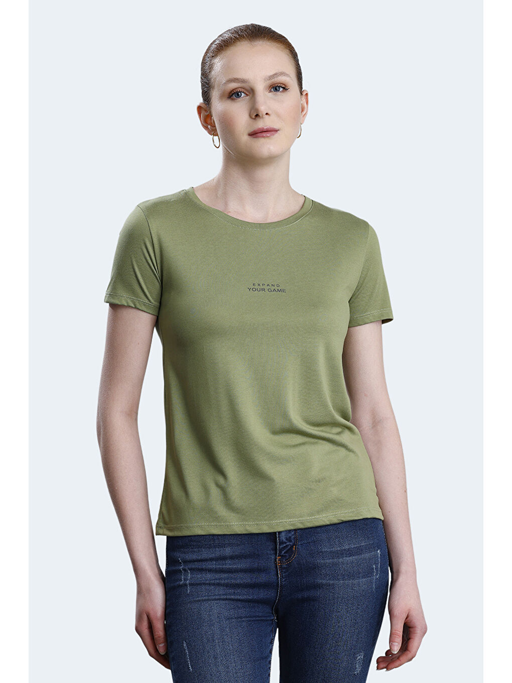 PAYTONS Kadın Açık Yeşil Tişört-5