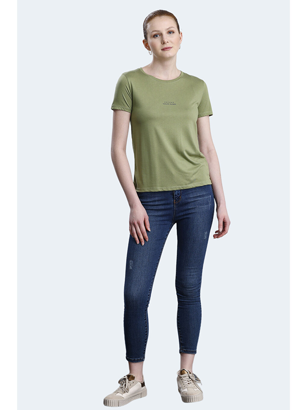 PAYTONS Kadın Açık Yeşil Tişört-6