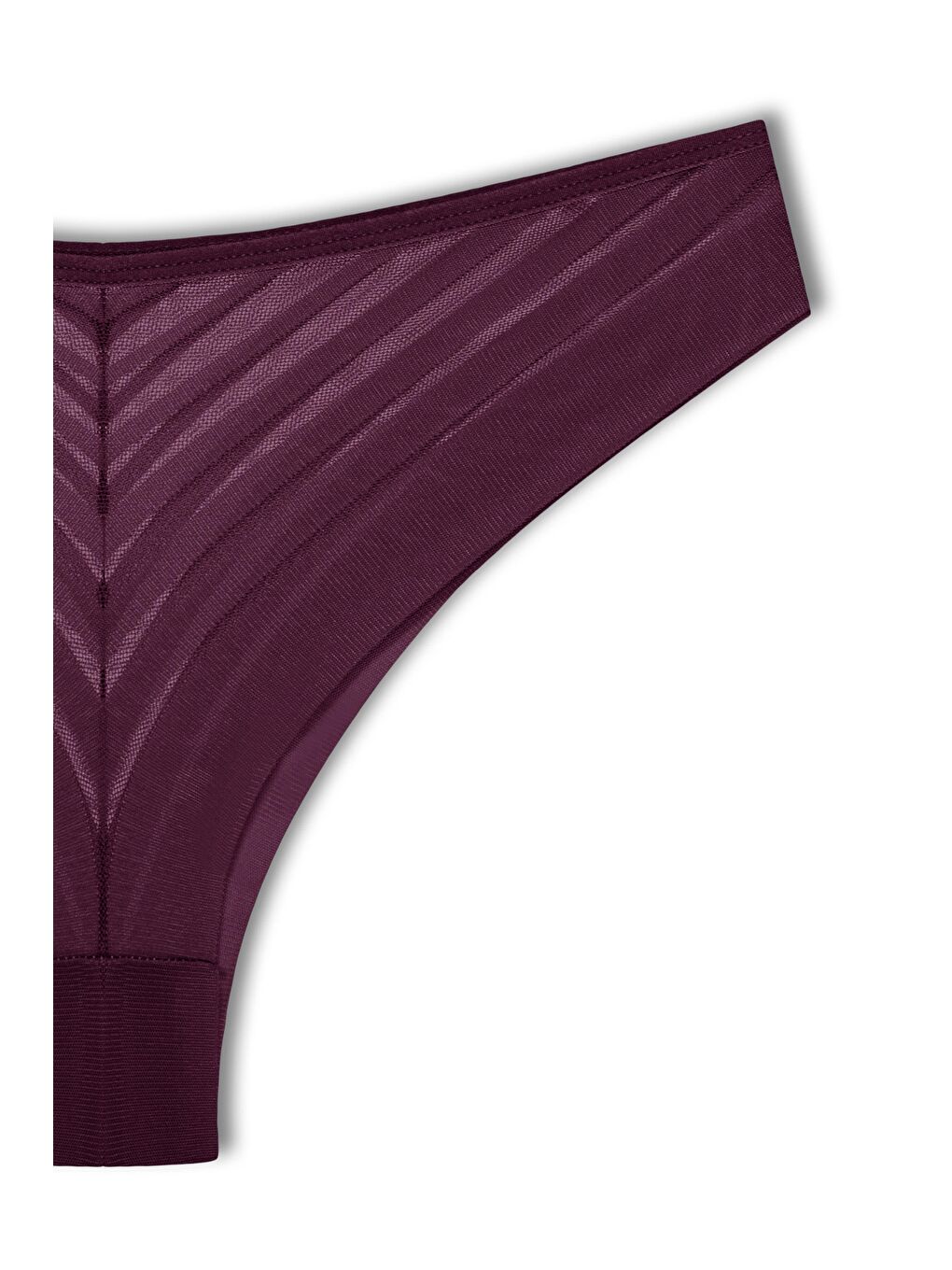 Mor Transparan Dantel Brazil Kadın Külot-1