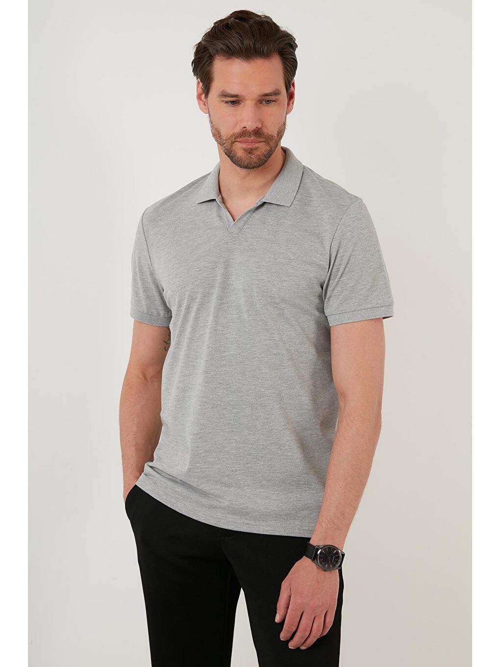 Buratti Gri Slim Fit Pamuklu Polo Tişört 5902141 - 2