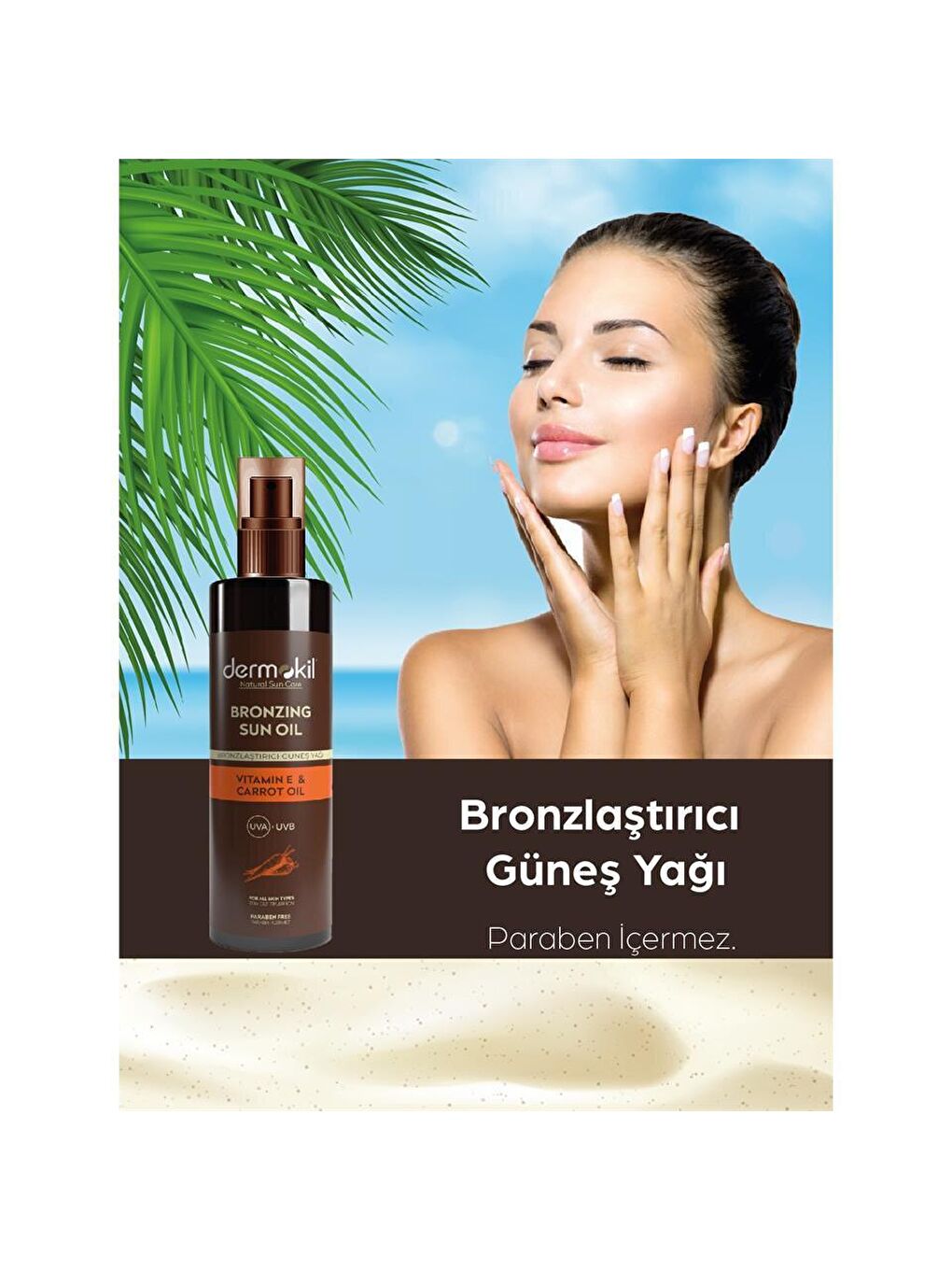 DERMOKIL Bej-Beyaz Bronzlaştırıcı Güneş Yağı 200 ml - 1