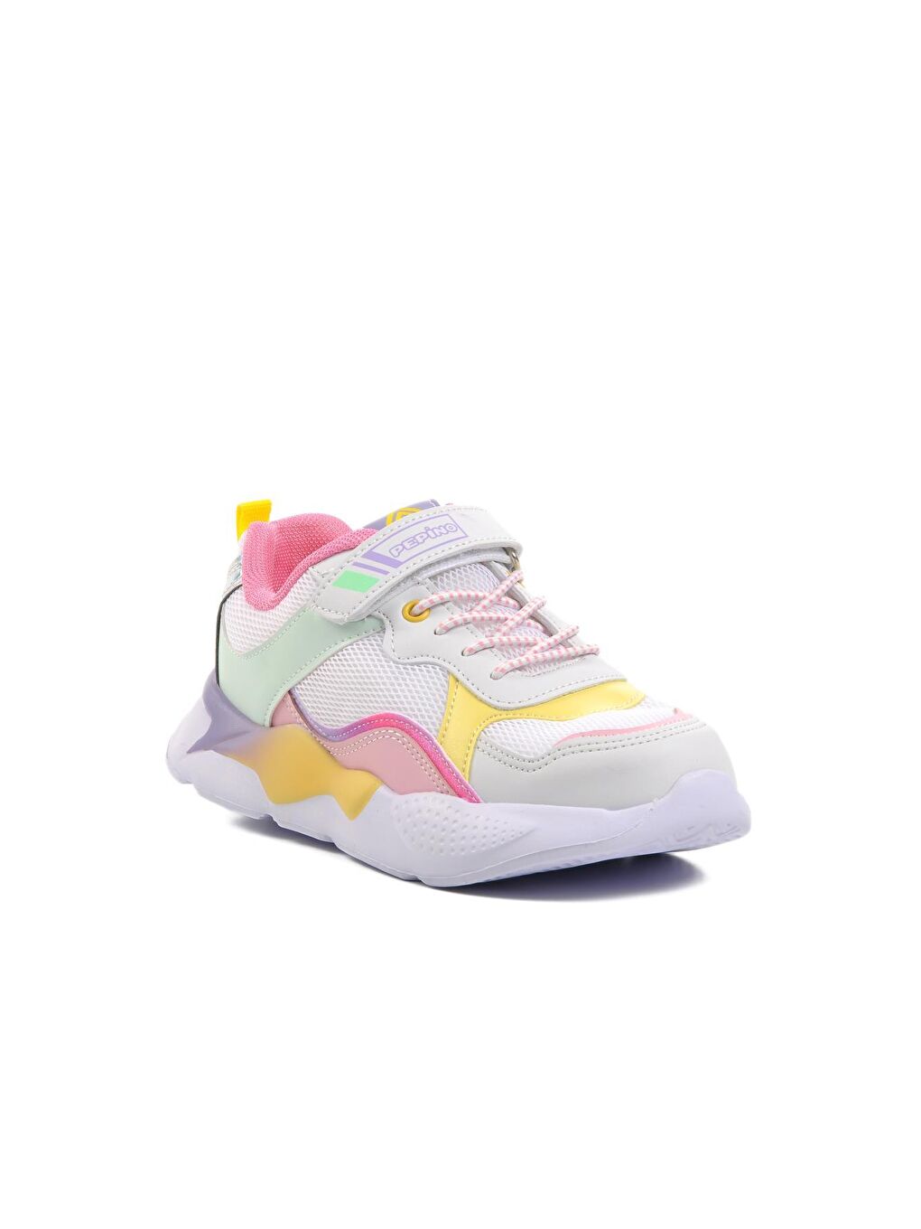 1424-F Beyaz-Pembe Çocuk Spor Ayakkabı-2