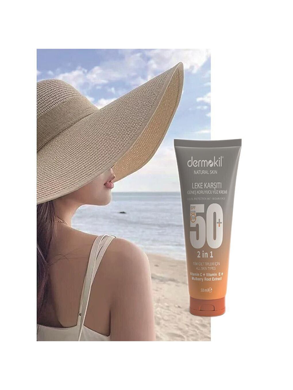 DERMOKIL Bej-Beyaz Leke Karşıtı Güneş Leke Kremi SPF 50+ 50 ml - 3