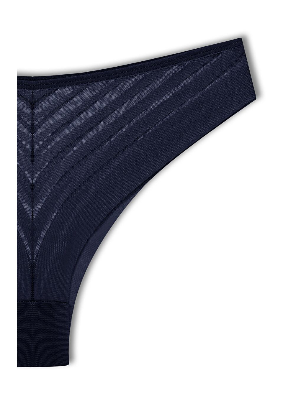 Lacivert Transparan Dantel Brazil Kadın Külot-1