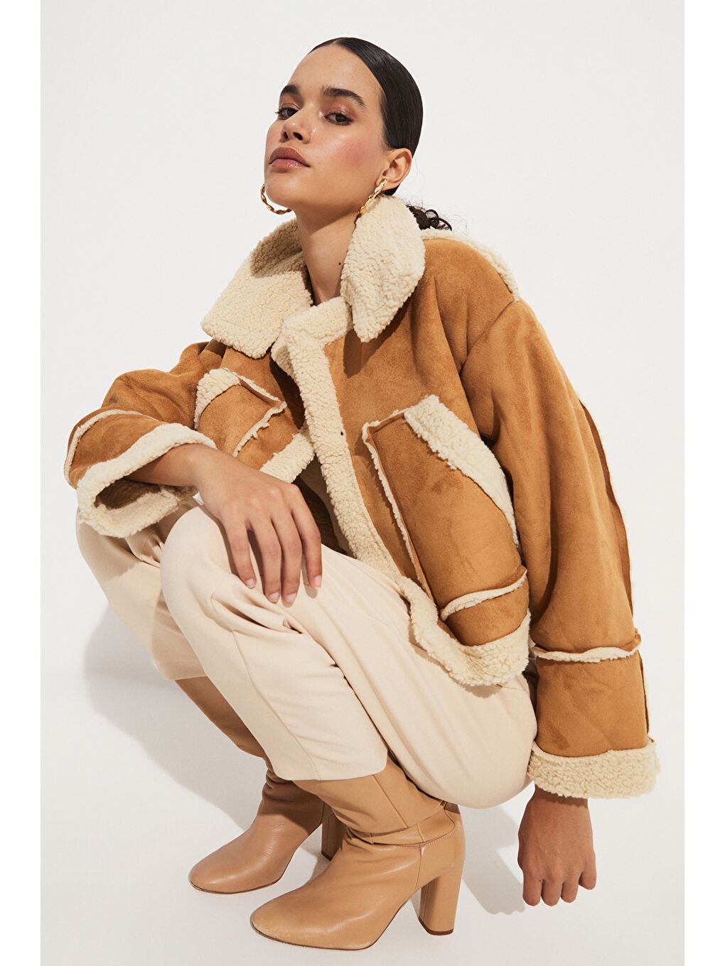 Kahverengi Içi Kürklu Mont