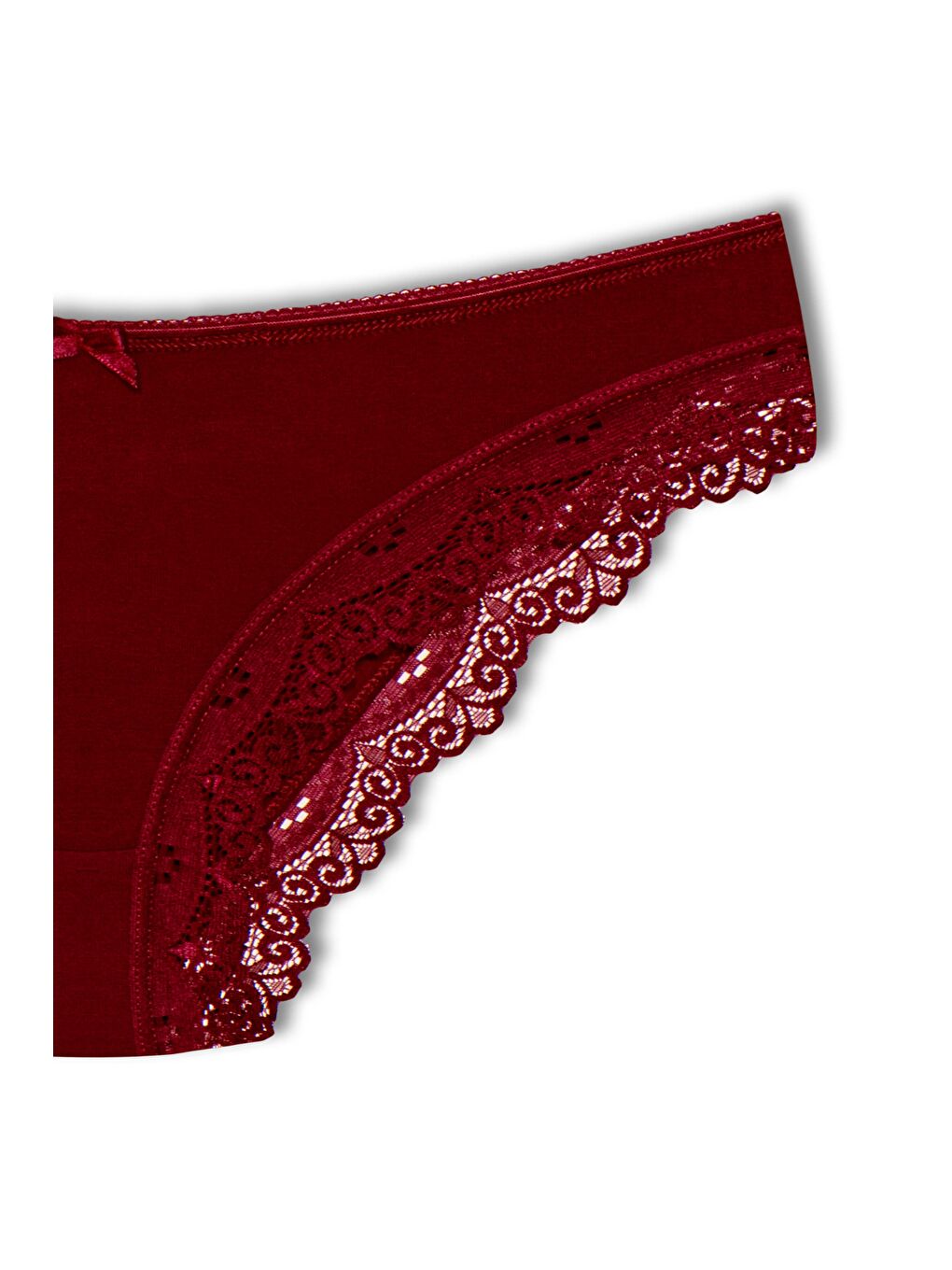 Siyah Pamuklu Düşük Bel Paçası Dantel Basic Kadın Külot 3'lü-4