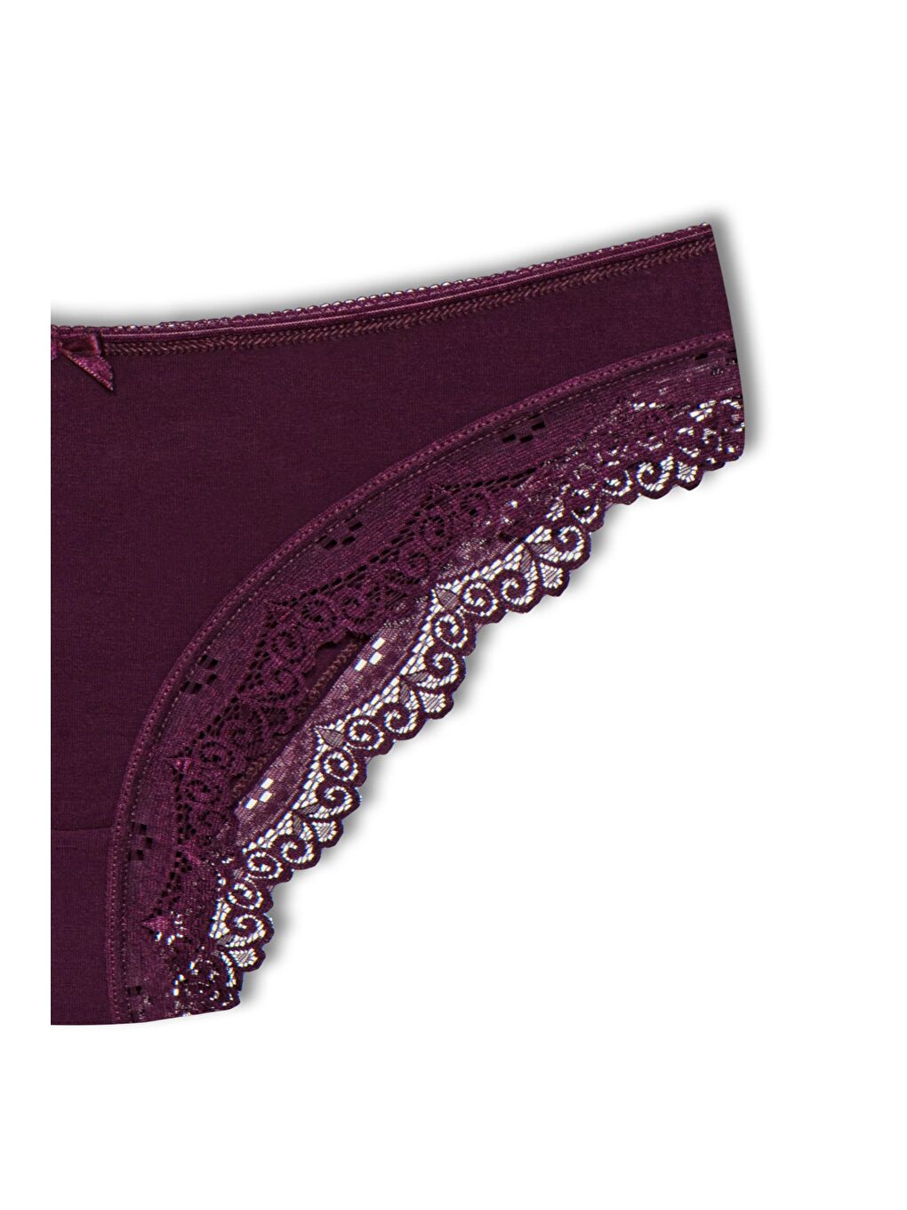 Siyah Pamuklu Düşük Bel Paçası Dantel Basic Kadın Külot 3'lü-6