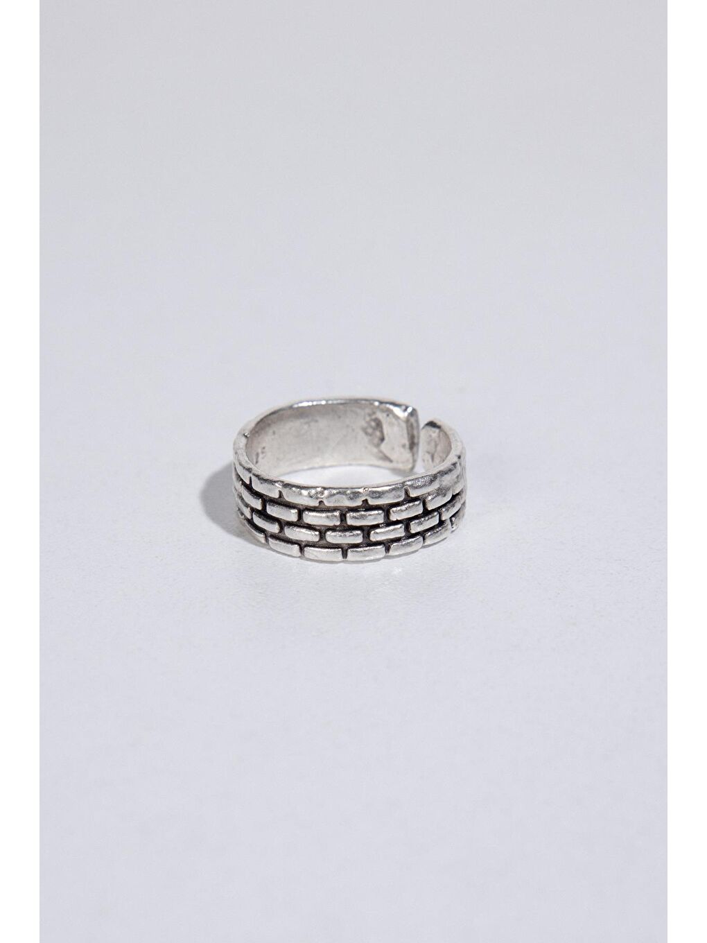 Gri Gümüş Renk Erkek Yüzük