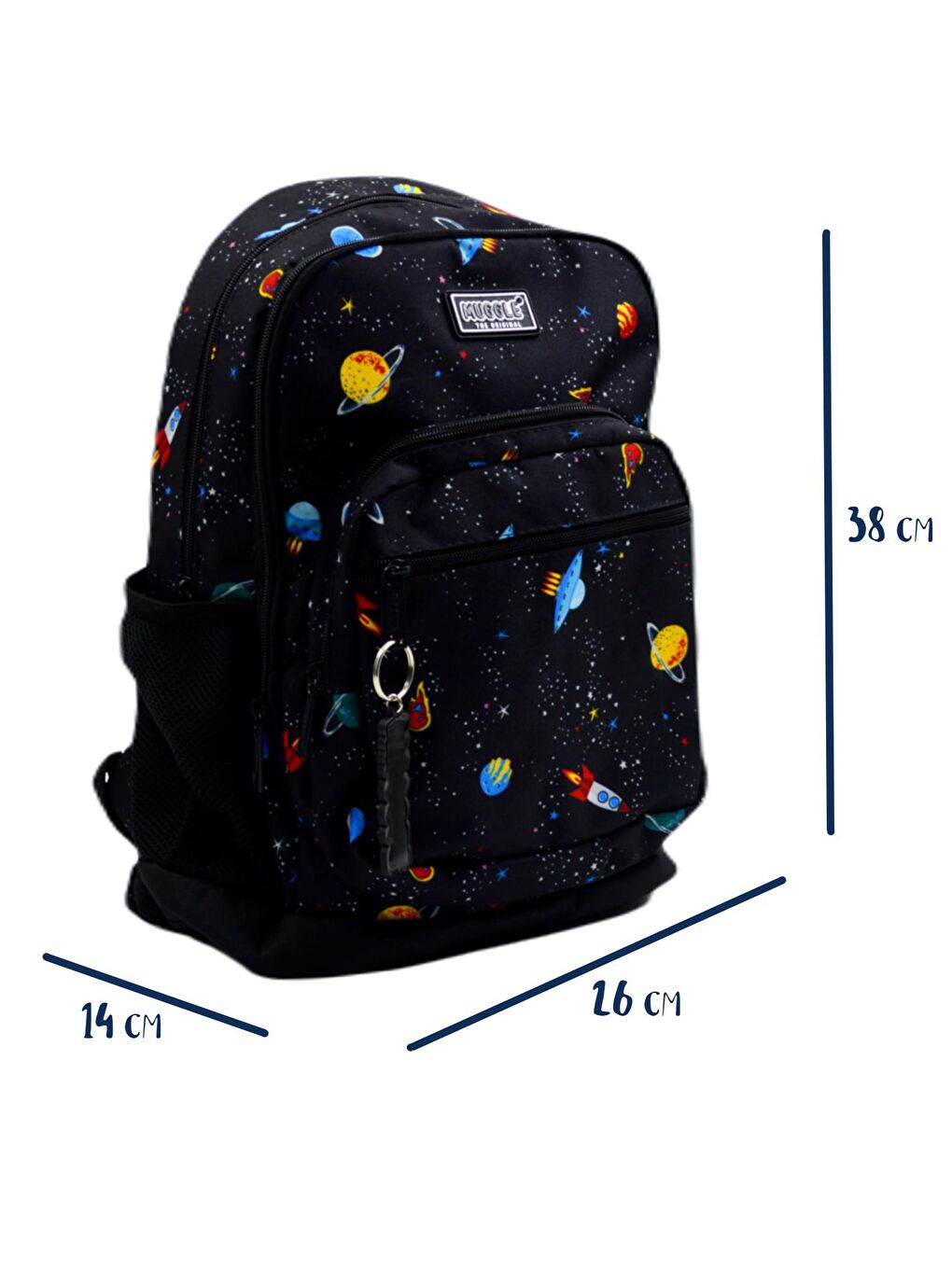 4 Bölmeli Galaxy Siyah Okul Sırt Çantası (MU-0402)-1