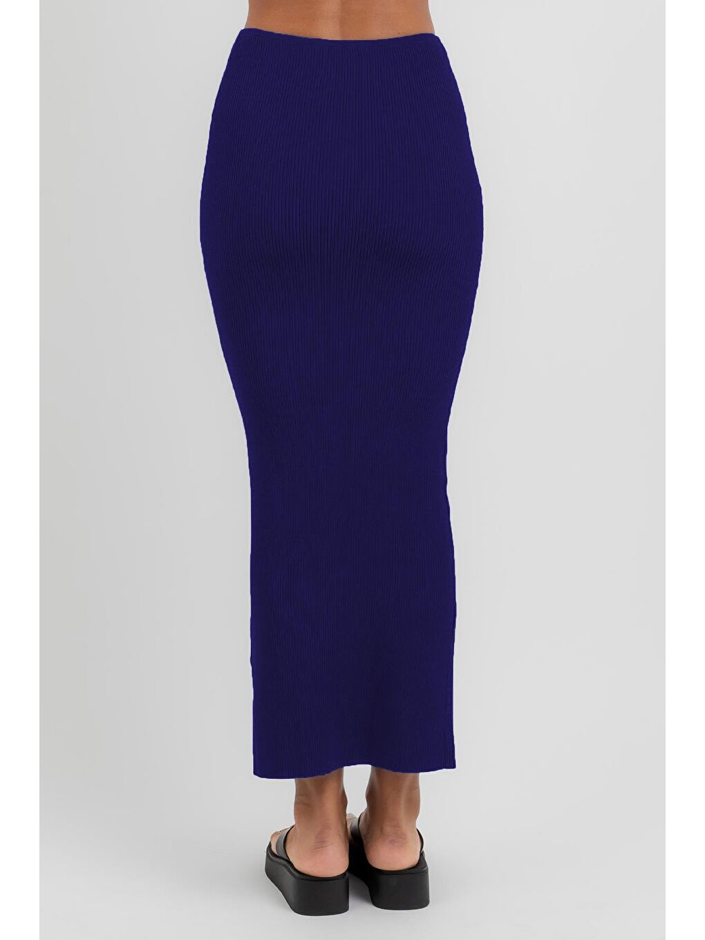Mavi Saks Basic Uzun Triko Etek Mg1813-2
