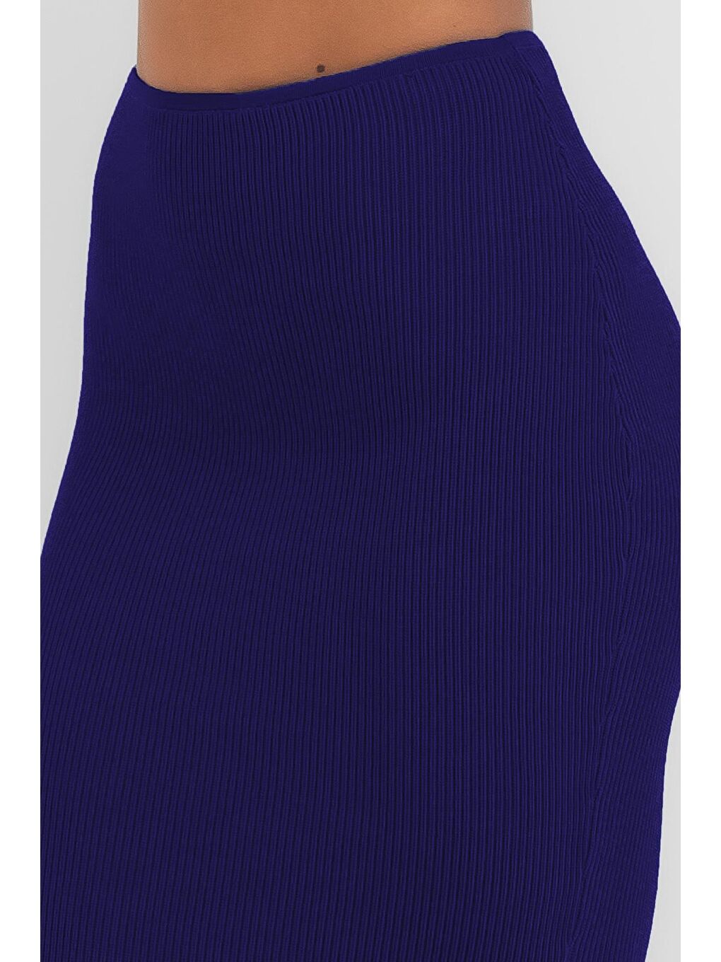Mavi Saks Basic Uzun Triko Etek Mg1813-3