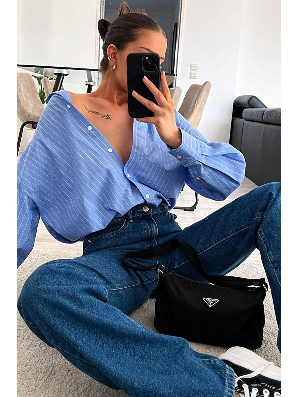 Mavi Palazzo Yüksel Bel Kadın Jean Mg1400-1