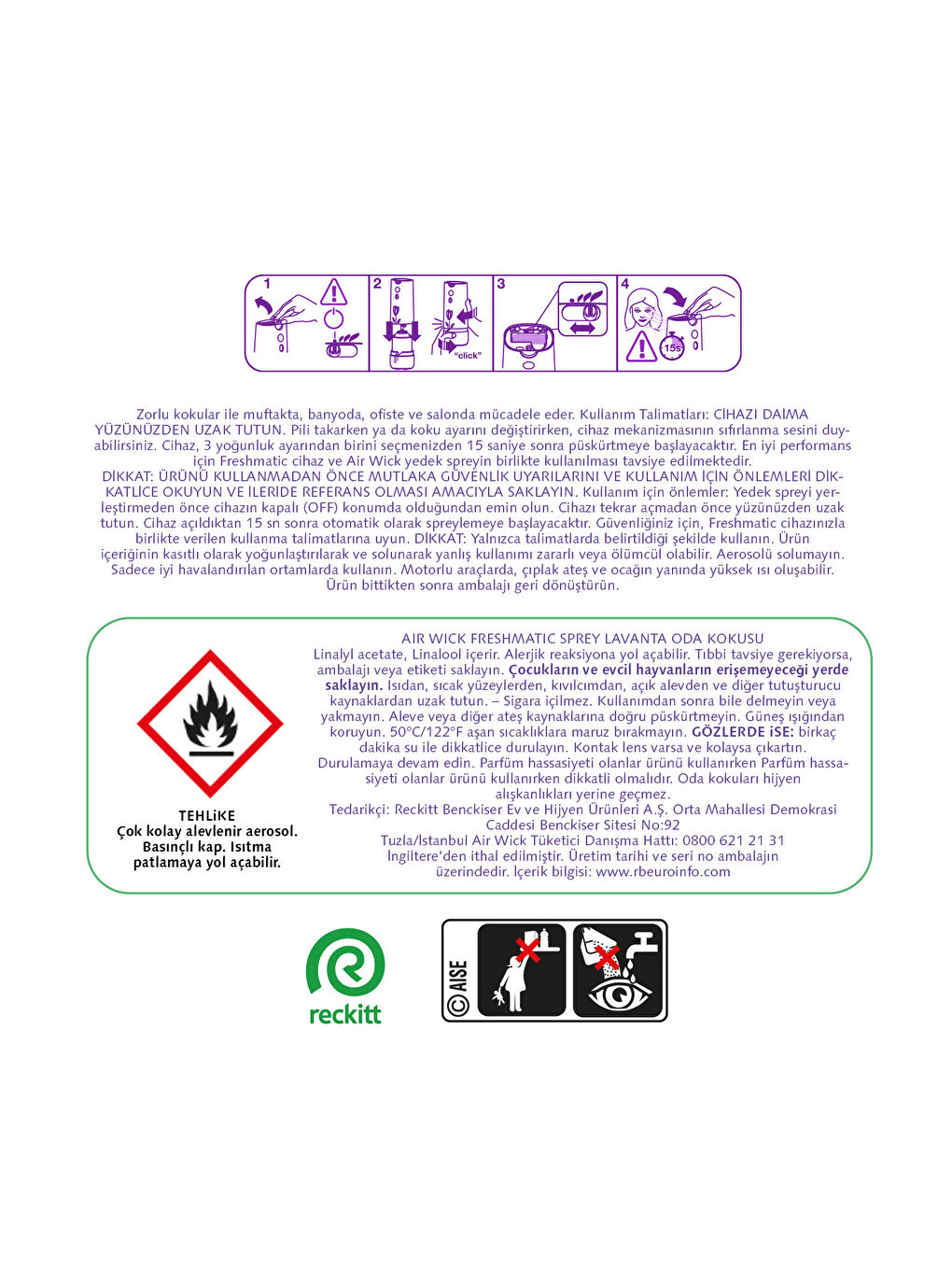 Renksiz Oda Kokusu Freshmatic Makine Yedek Spreyi Lavanta x 4 adet-5