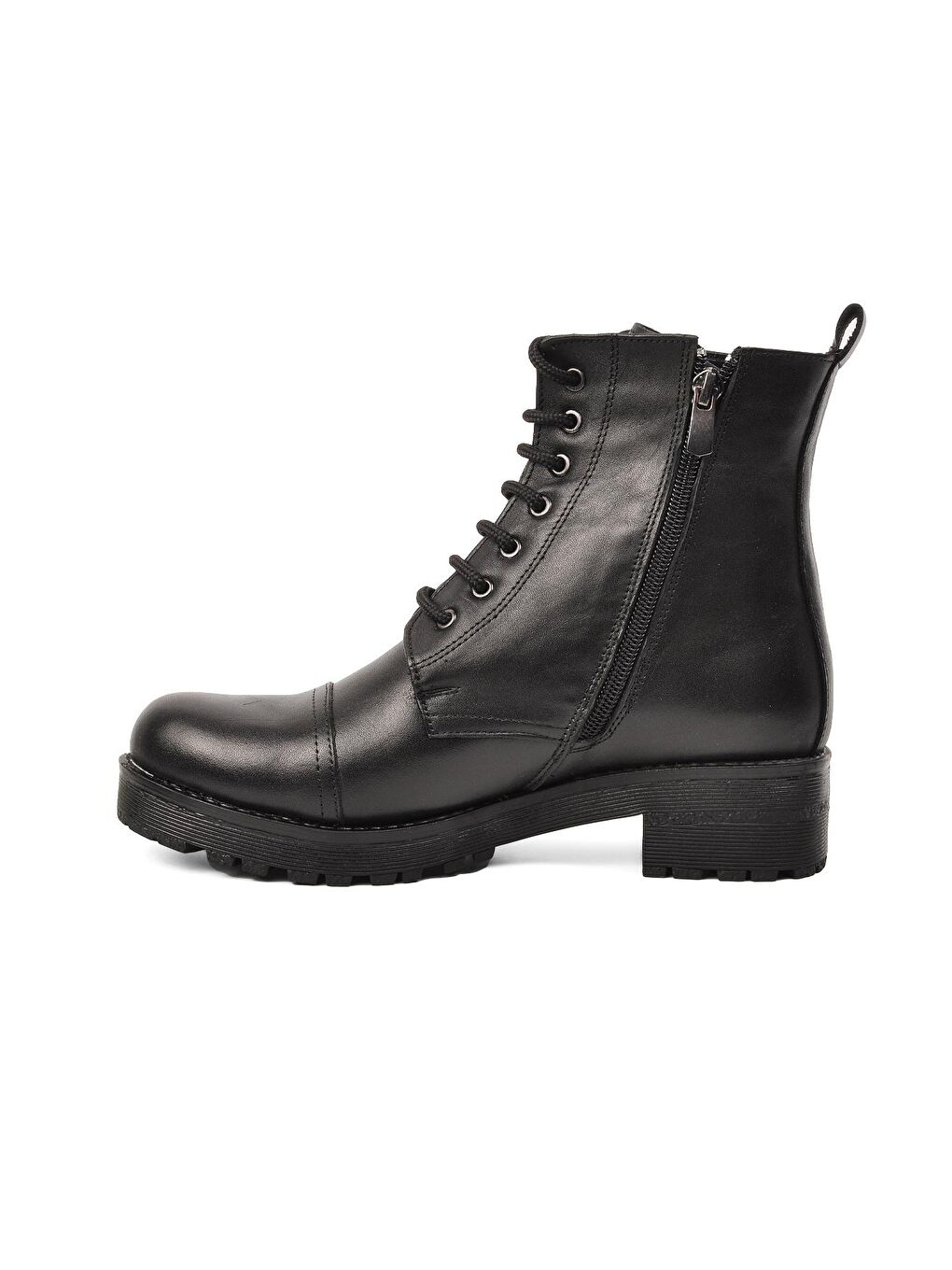 Siyah Hakiki Deri Kadın Bot 670 Z-1