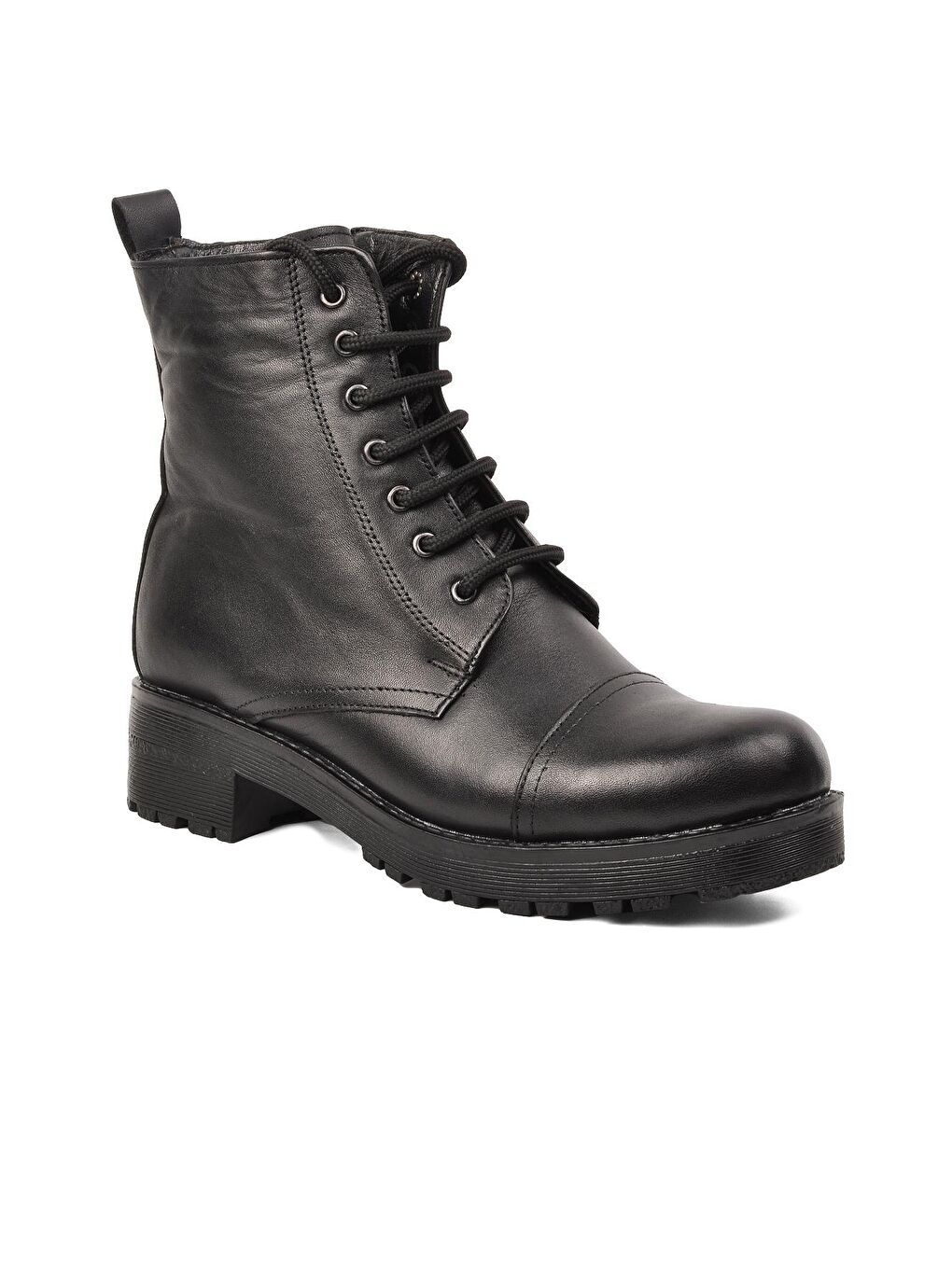 Siyah Hakiki Deri Kadın Bot 670 Z-2