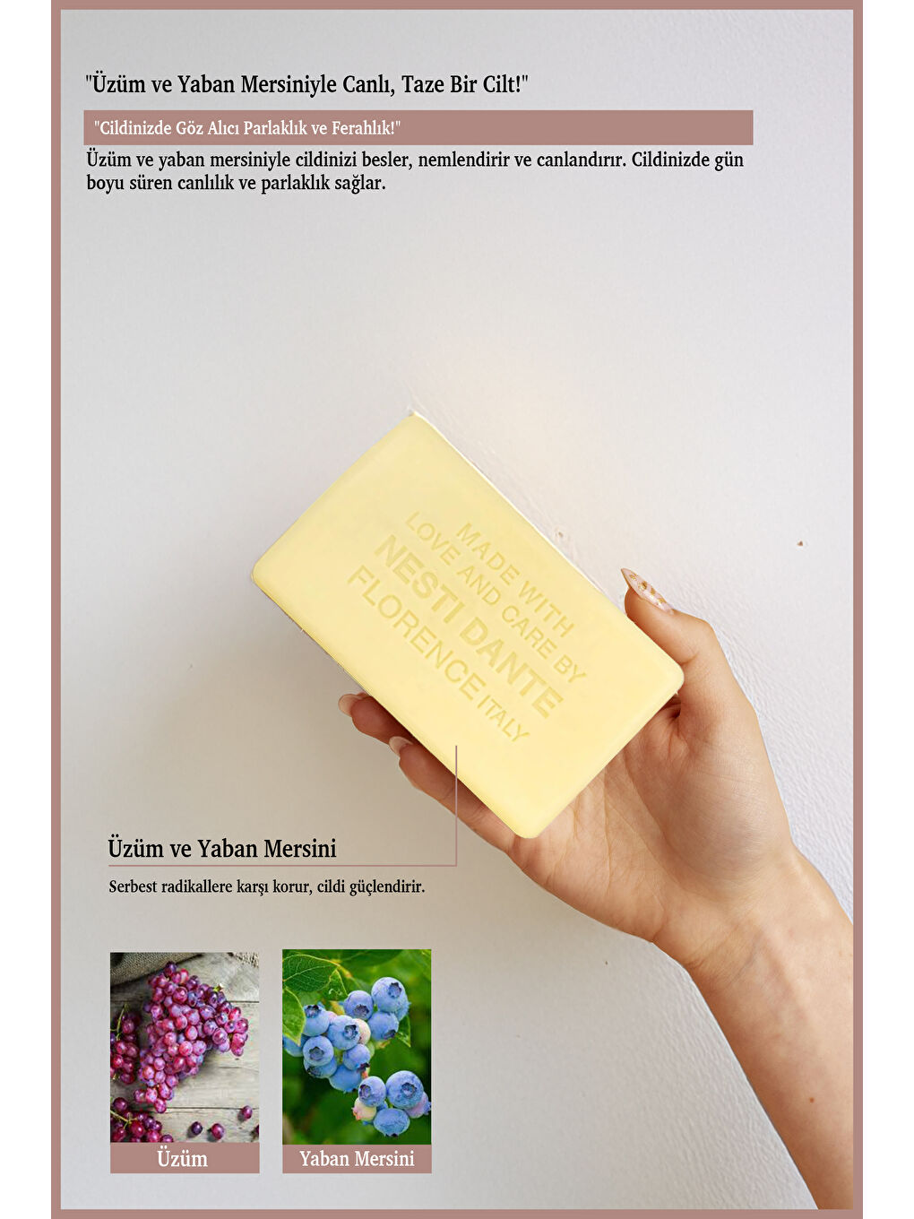 Il Frutteto Red Grapes & Bluberry Katı Sabun 250gr | Canlandırıcı | Yaban Mersini Ve Üzü-2