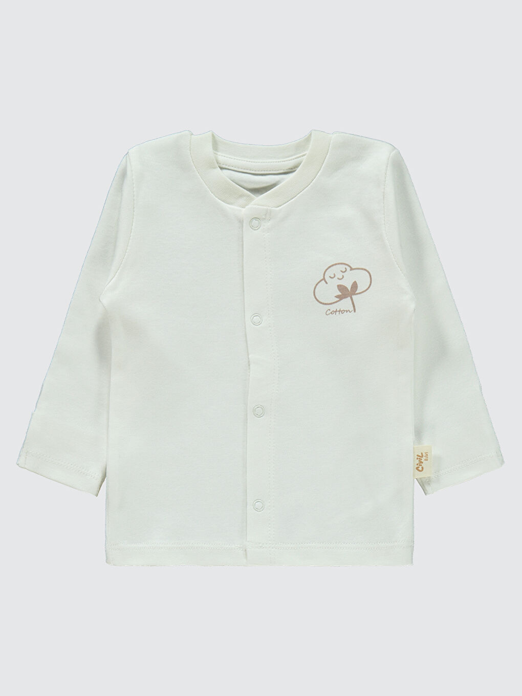 Baby Bebek Organik Pijama Takımı 0-6 Ay Ekru-2