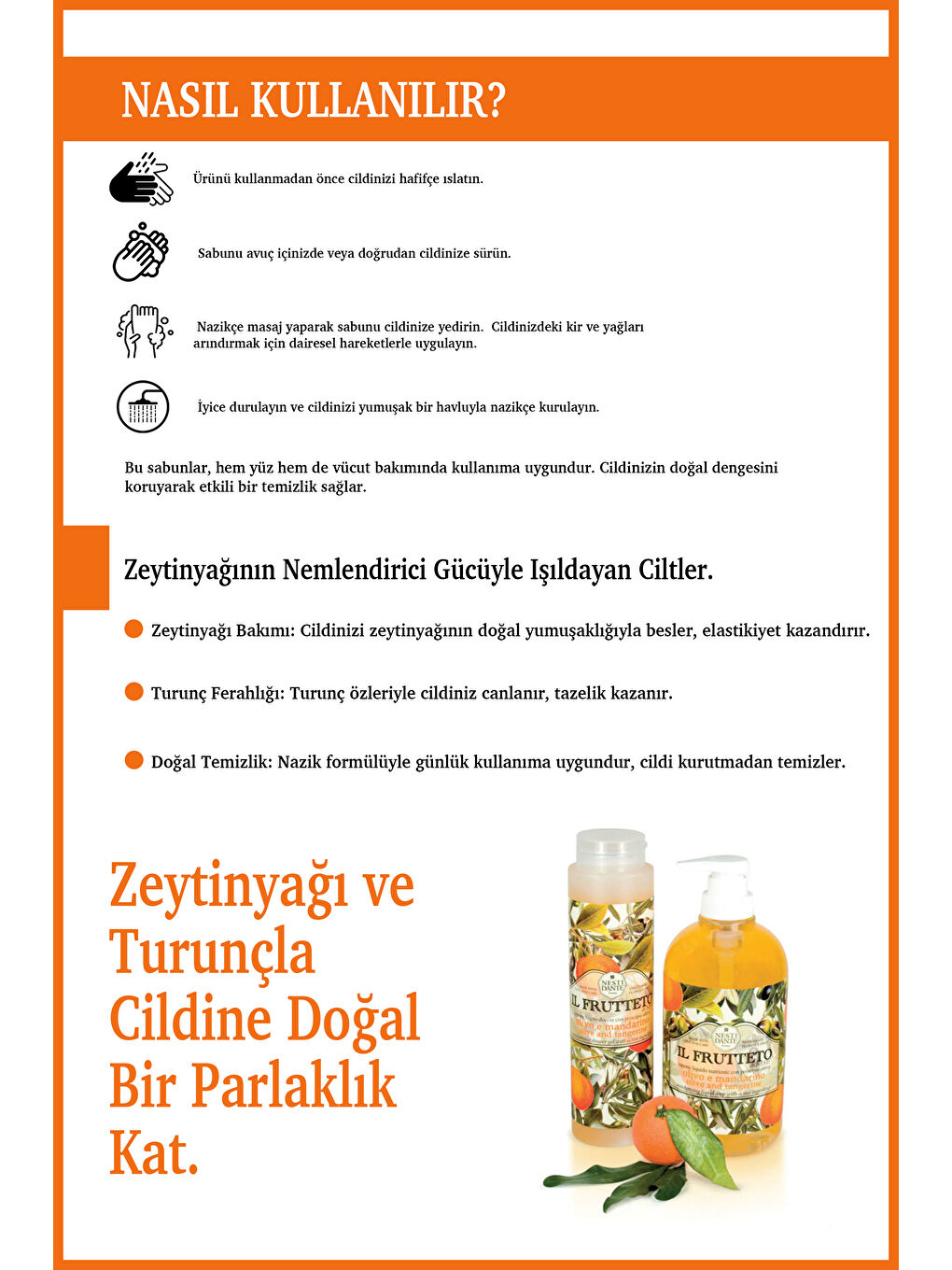 Il Frutteto Olive Oil & Tangerine Sıvı Sabun 500ml | Canlandırıcı Bakım | Turunçgil, Zey-3