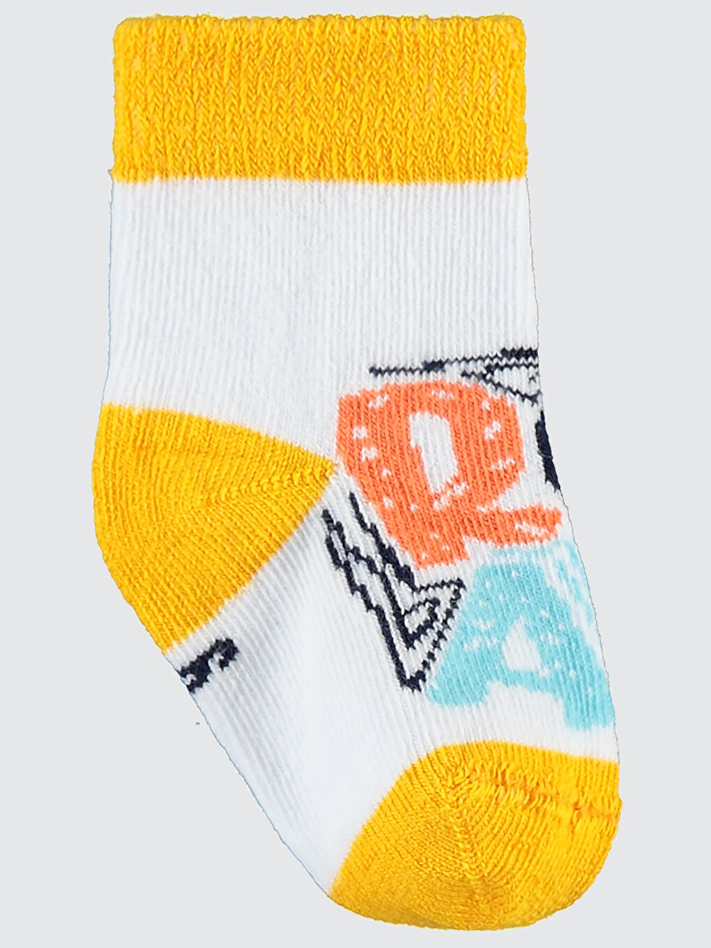 Erkek Bebek 3'lü Çorap Set 6-18 Ay Turuncu-2