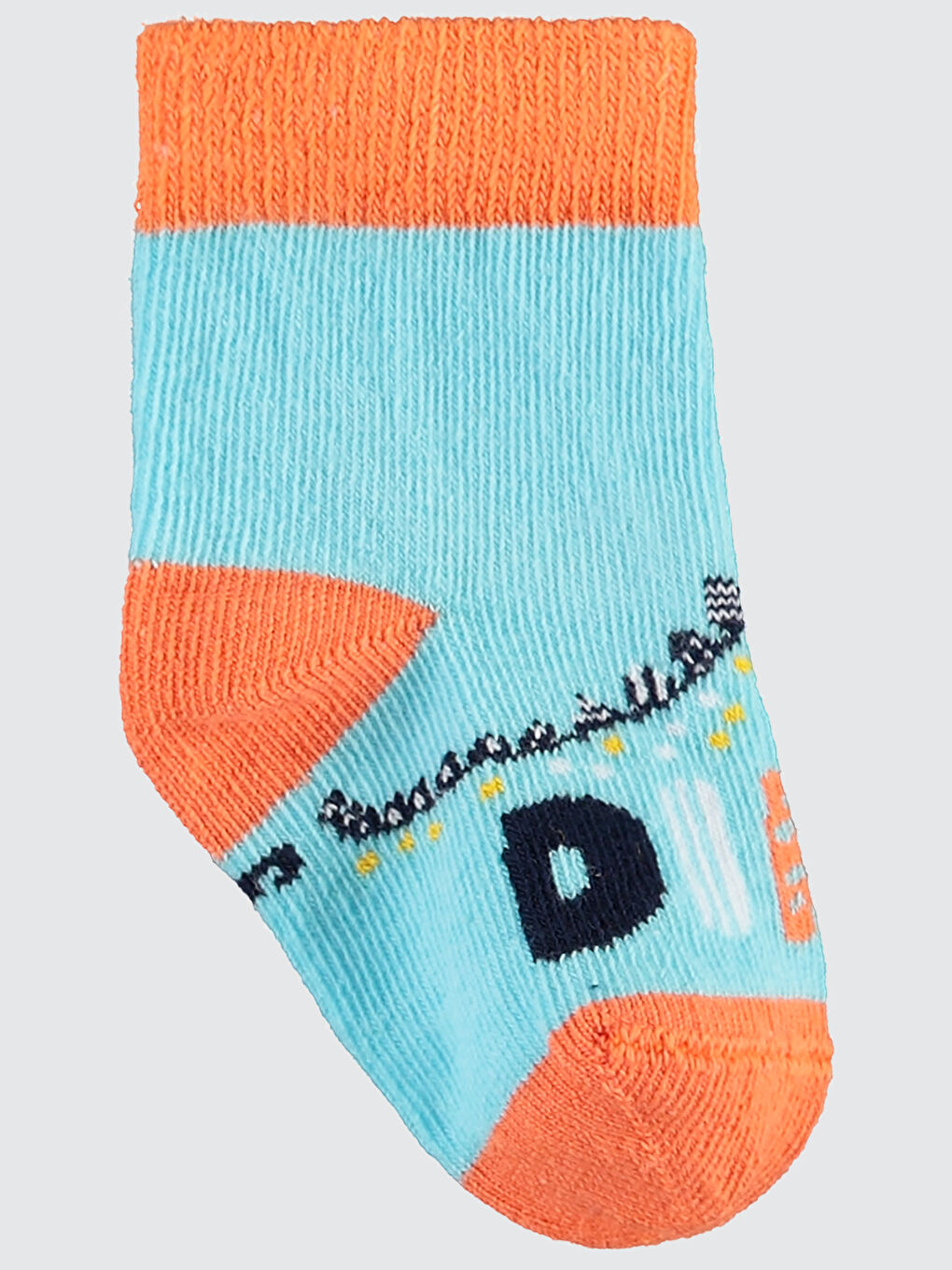 Erkek Bebek 3'lü Çorap Set 6-18 Ay Turuncu-4