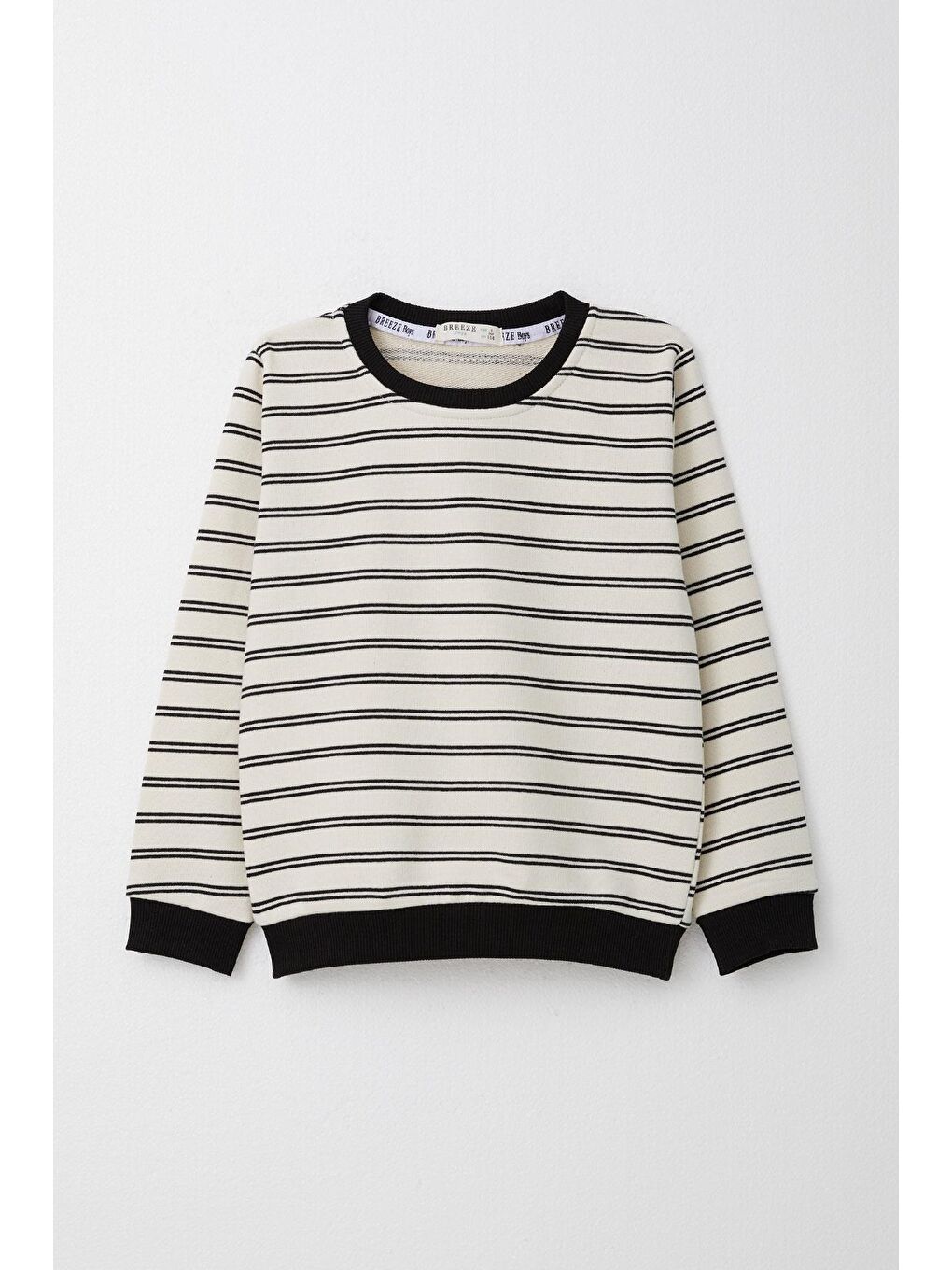 Erkek Bebek   Eşofman Takım Çizgili Cepli Ekru (1-4 Yaş)-3