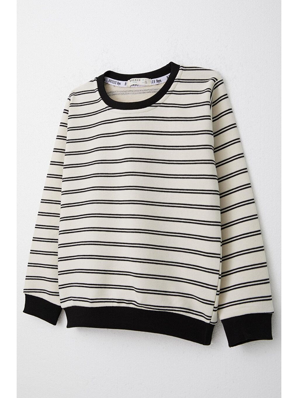 Erkek Bebek   Eşofman Takım Çizgili Cepli Ekru (1-4 Yaş)-7