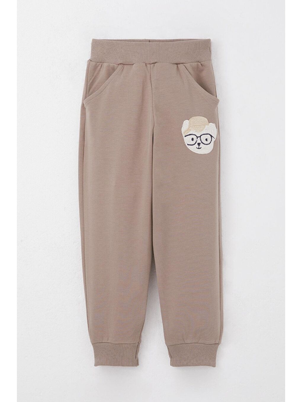 Erkek Bebek Eşofman Takım Havalı Ayıcık Nakışlı Bej (1.5 Yaş)-6