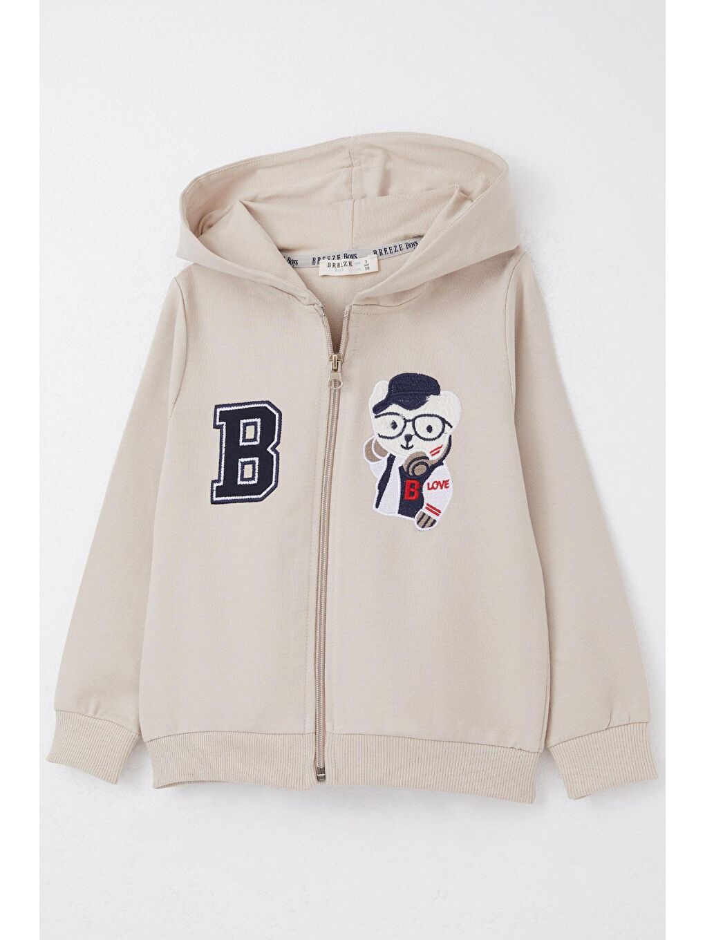 Erkek Bebek Eşofman Takım Havalı Ayıcık Nakışlı Bej (1.5 Yaş)-9