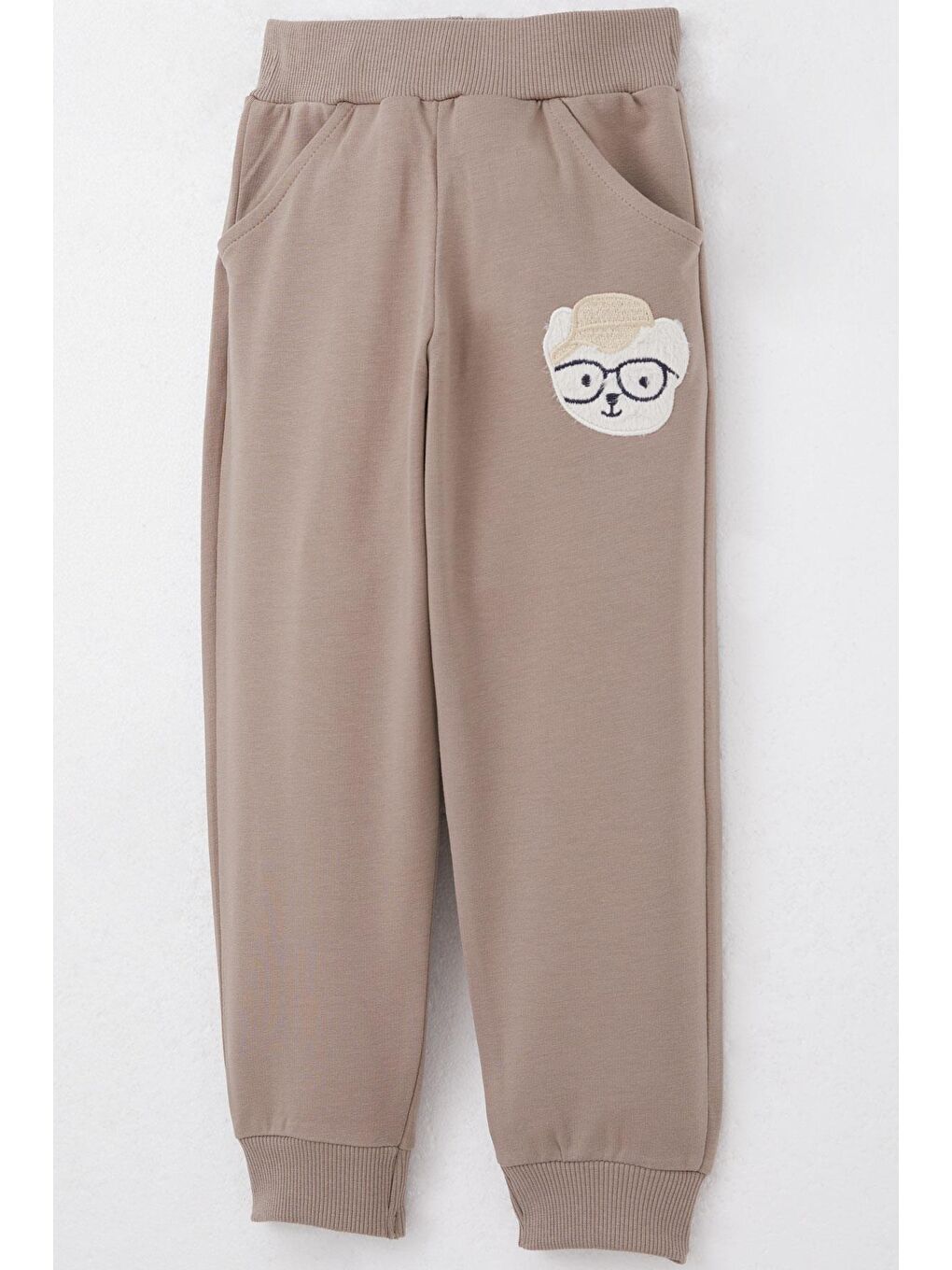 Erkek Bebek Eşofman Takım Havalı Ayıcık Nakışlı Bej (1.5 Yaş)-10