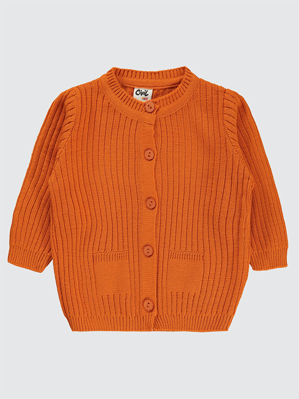 Turuncu Baby Bebek Triko Hırka 6-18 Ay Bakır