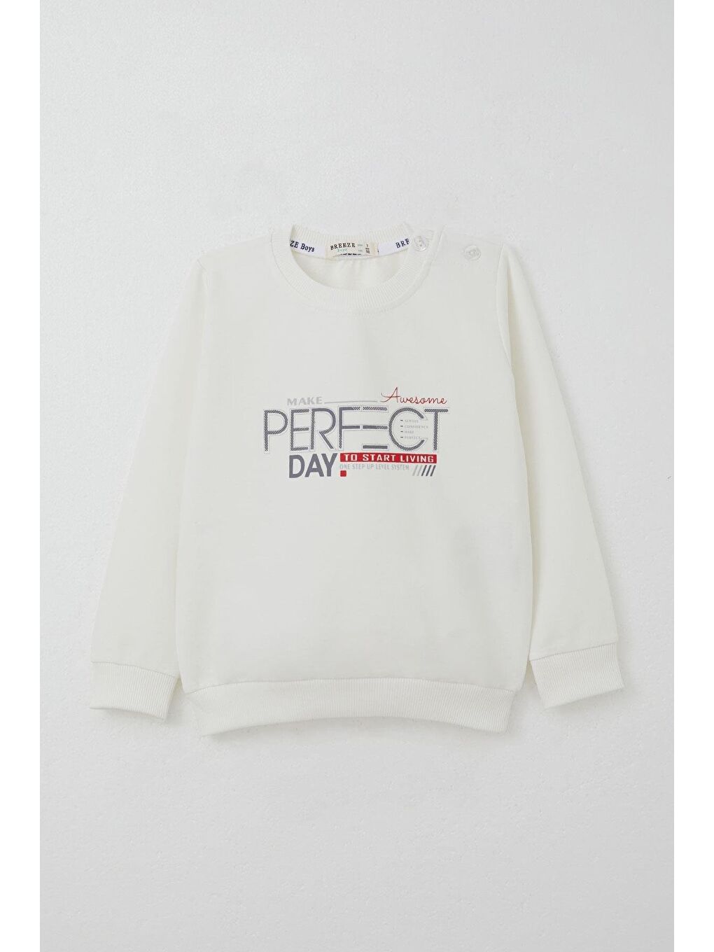 Erkek Çocuk Eşofman Takım Yazı Baskılı Ekru (2-5 Yaş)-4