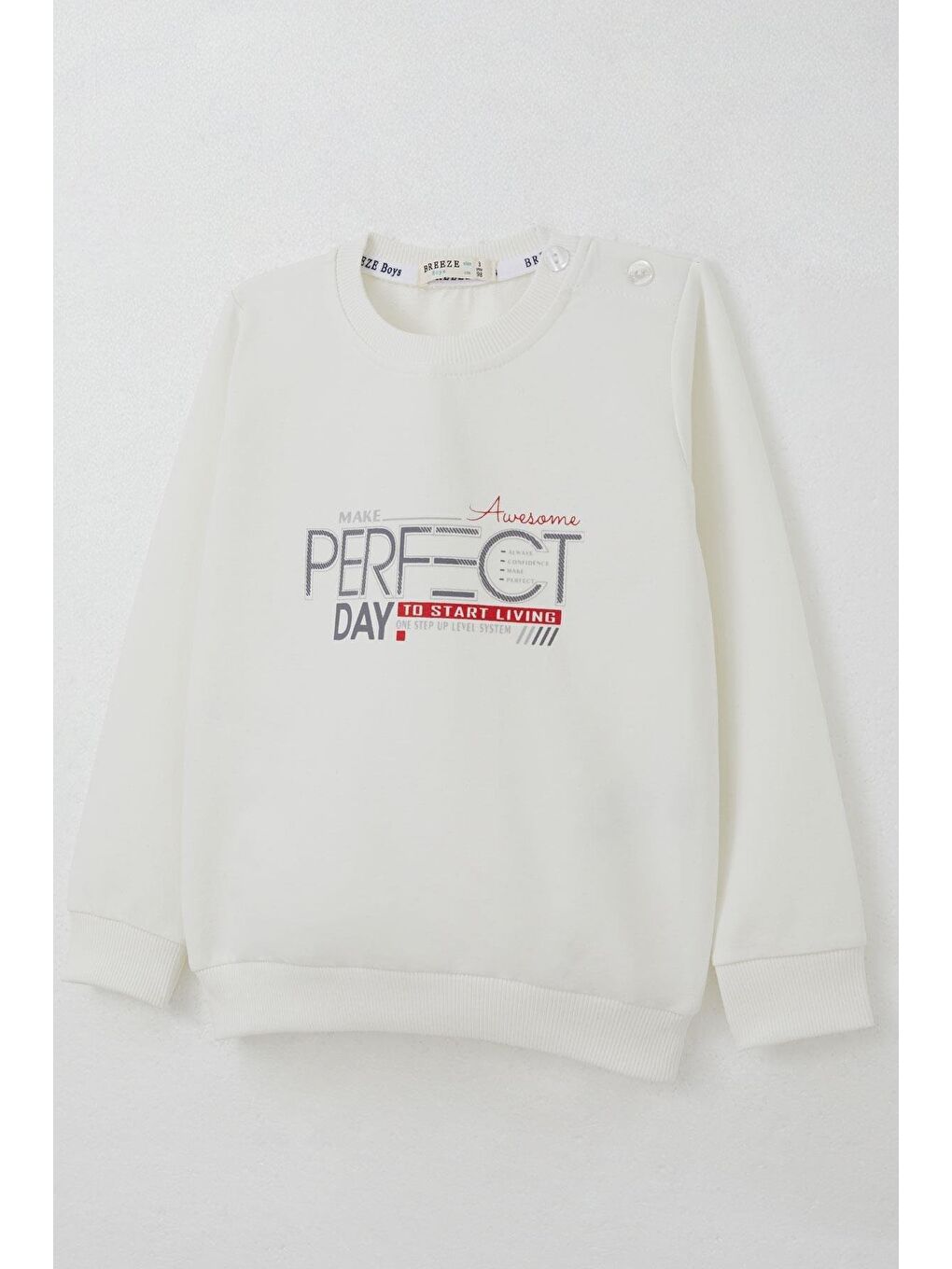 Erkek Çocuk Eşofman Takım Yazı Baskılı Ekru (2-5 Yaş)-8