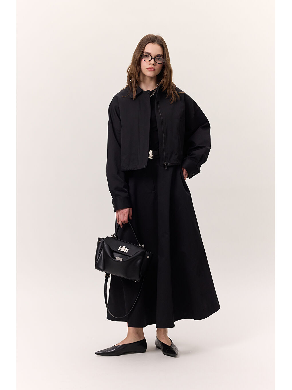 Premıum Geniş Etek Siyah-1