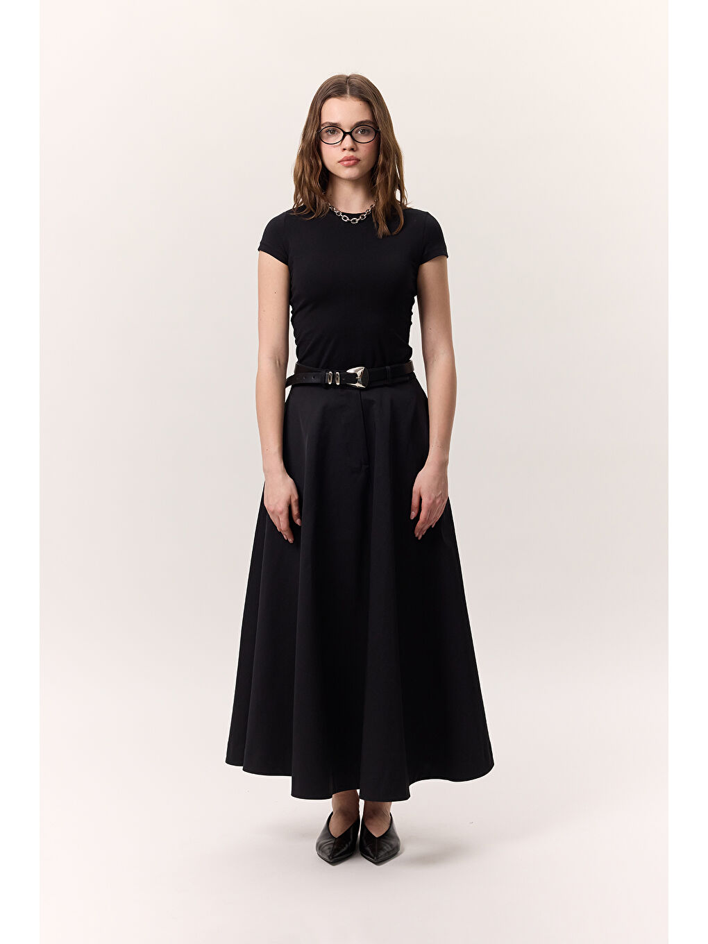 Premıum Geniş Etek Siyah-3