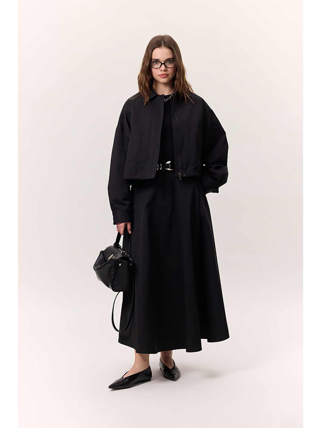 Premıum Geniş Etek Siyah-5