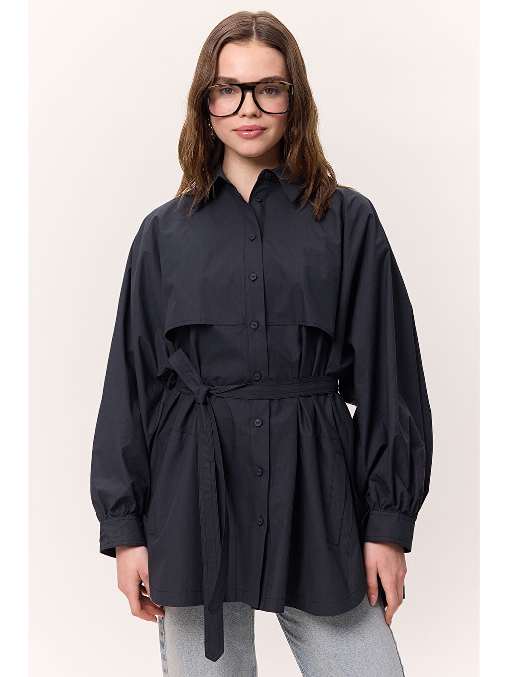 Trenç Tasarım Gömlek Lacivert