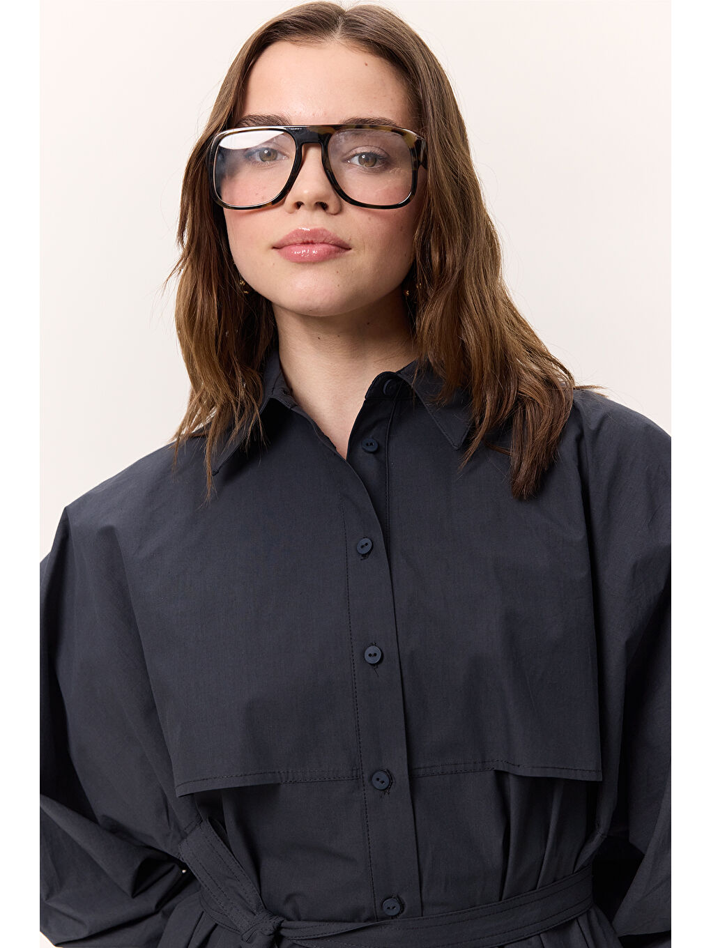 Trenç Tasarım Gömlek Lacivert-3