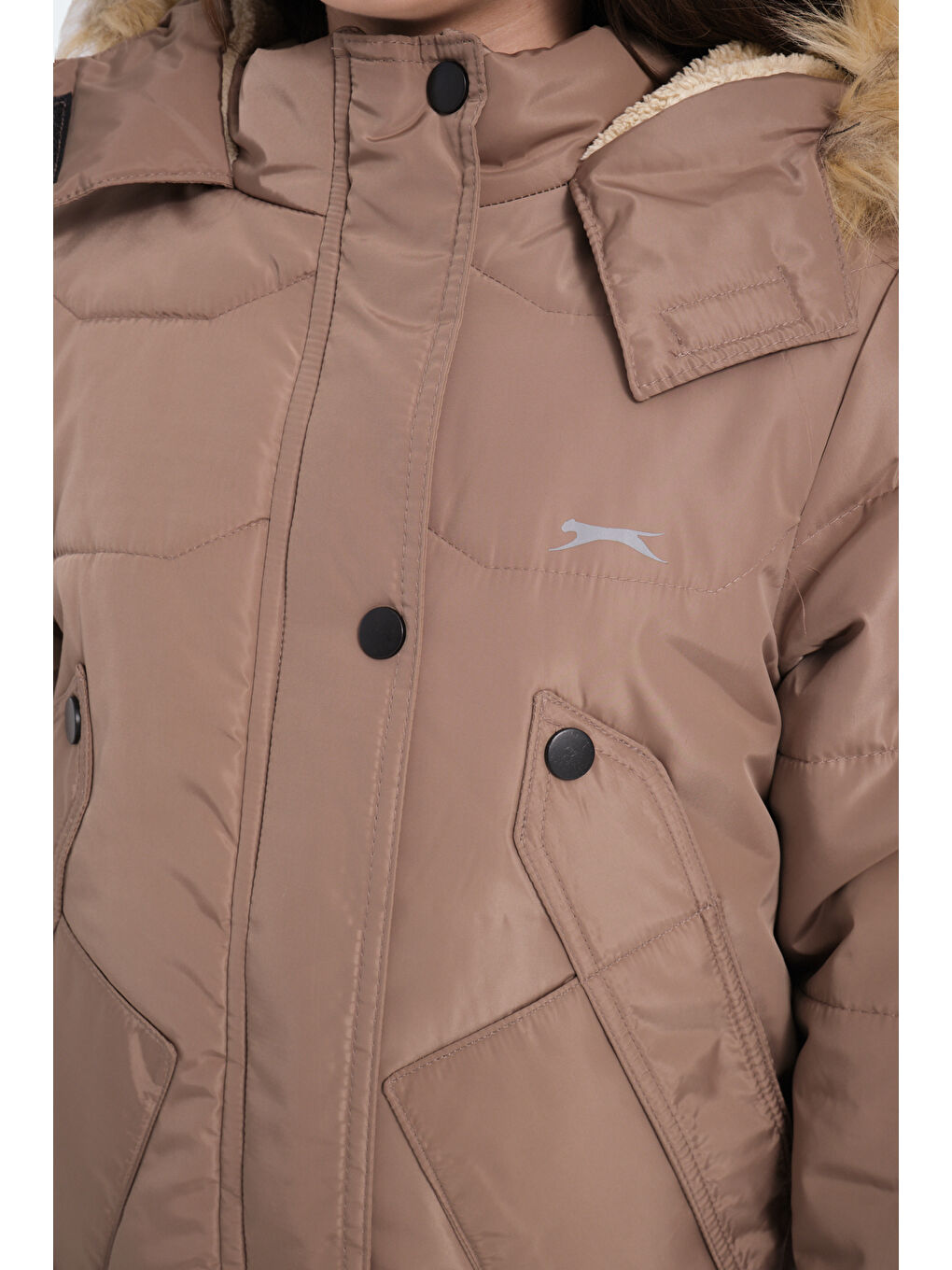 Bej Kız Çocuk Şişme Mont-3