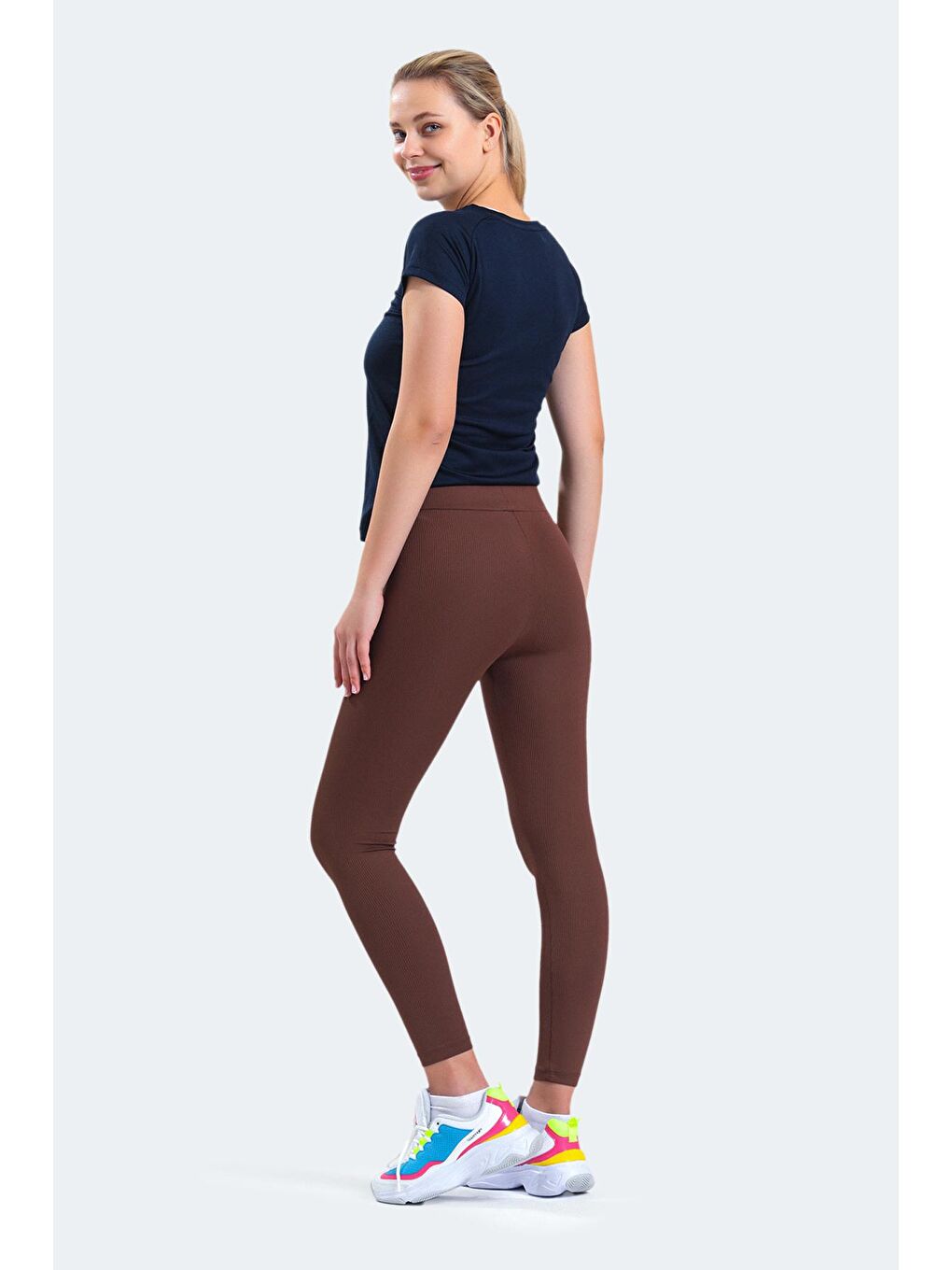 Kahverengi KIMBALL KTN Kadın Tayt Kahve-3