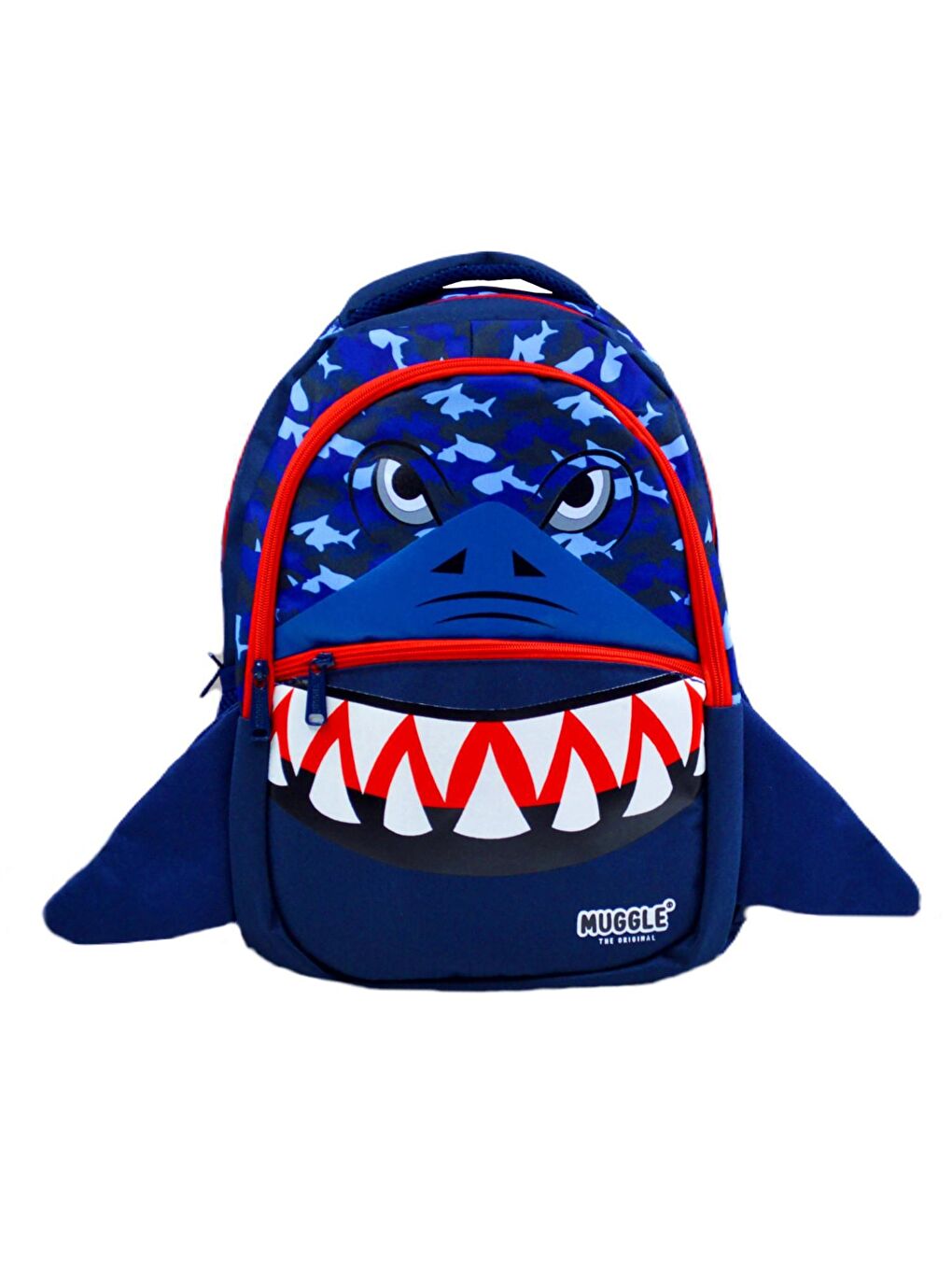 3 Bölmeli Shark Okul Sırt Çantası Mavi MU-9567